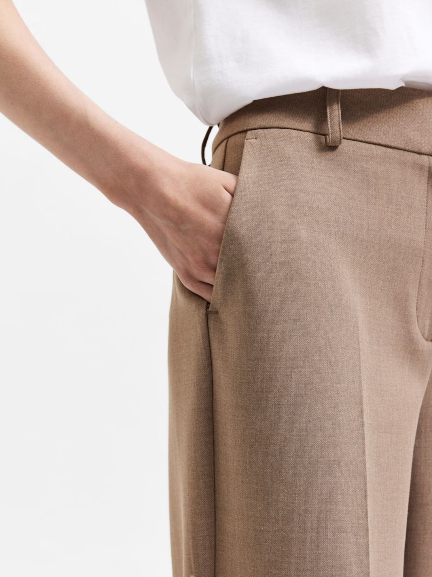 SELECTED FEMME Pantaloni cu dungă 'RITA' maro deschis - Pled.ro