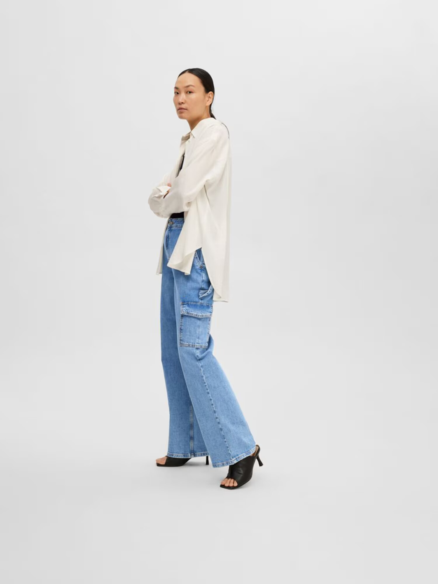 SELECTED FEMME Pantaloni eleganți 'BETTY' albastru denim - Pled.ro