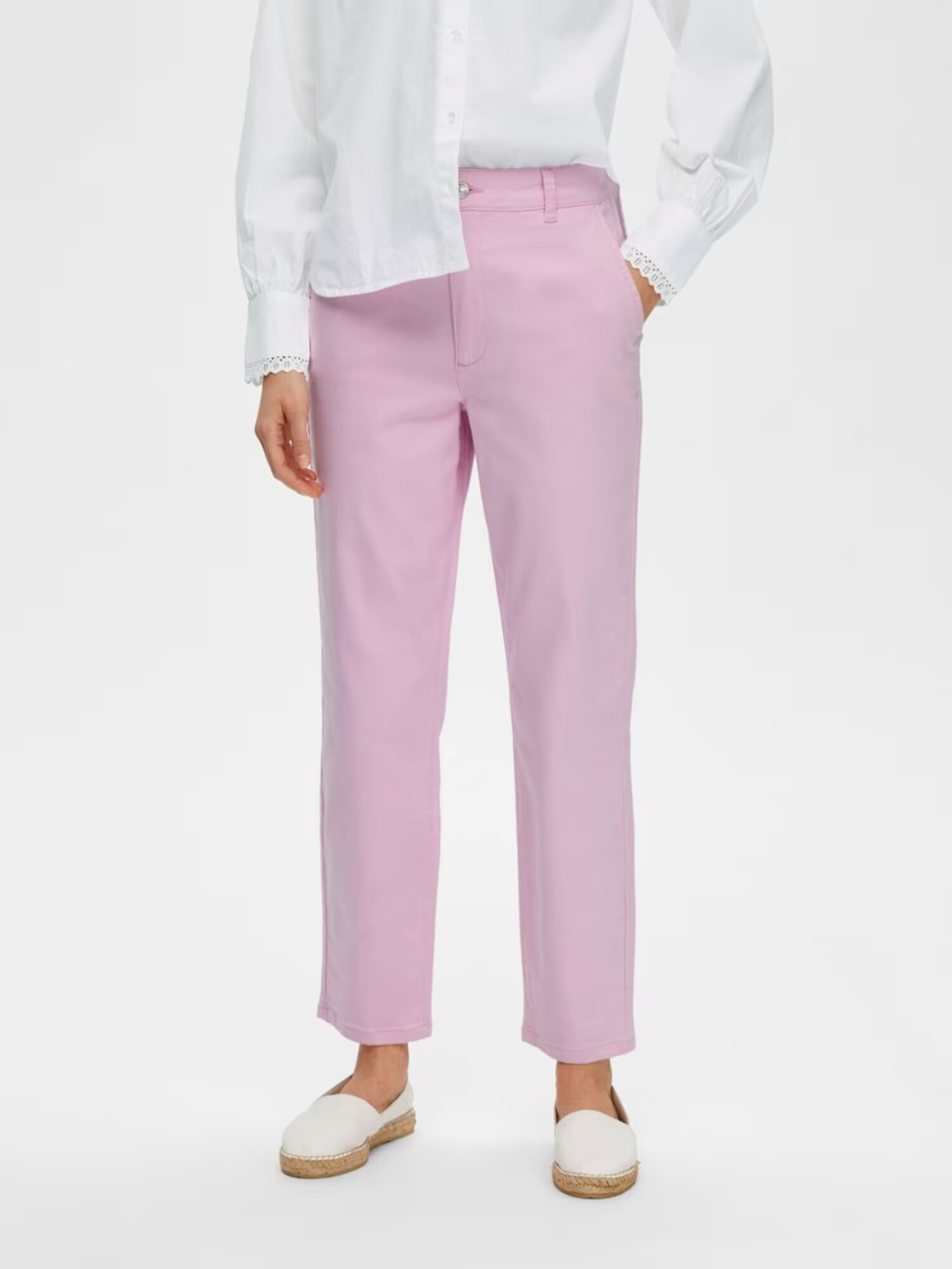 SELECTED FEMME Pantaloni eleganți 'Marina' roz deschis - Pled.ro