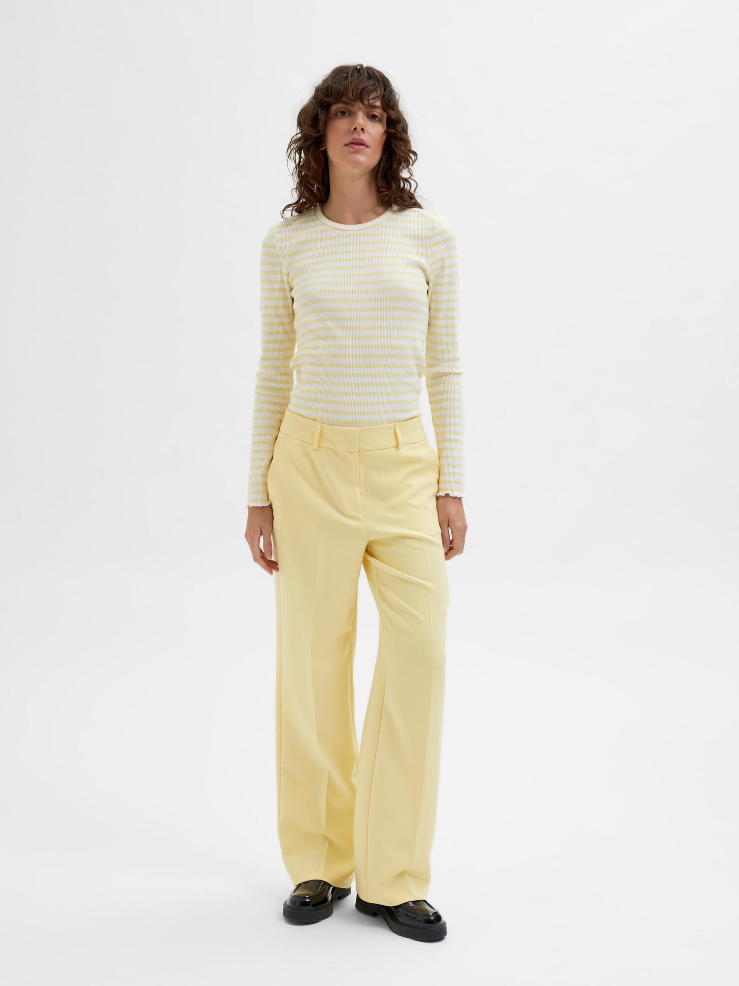 SELECTED FEMME Pantaloni 'RITA' galben deschis - Pled.ro