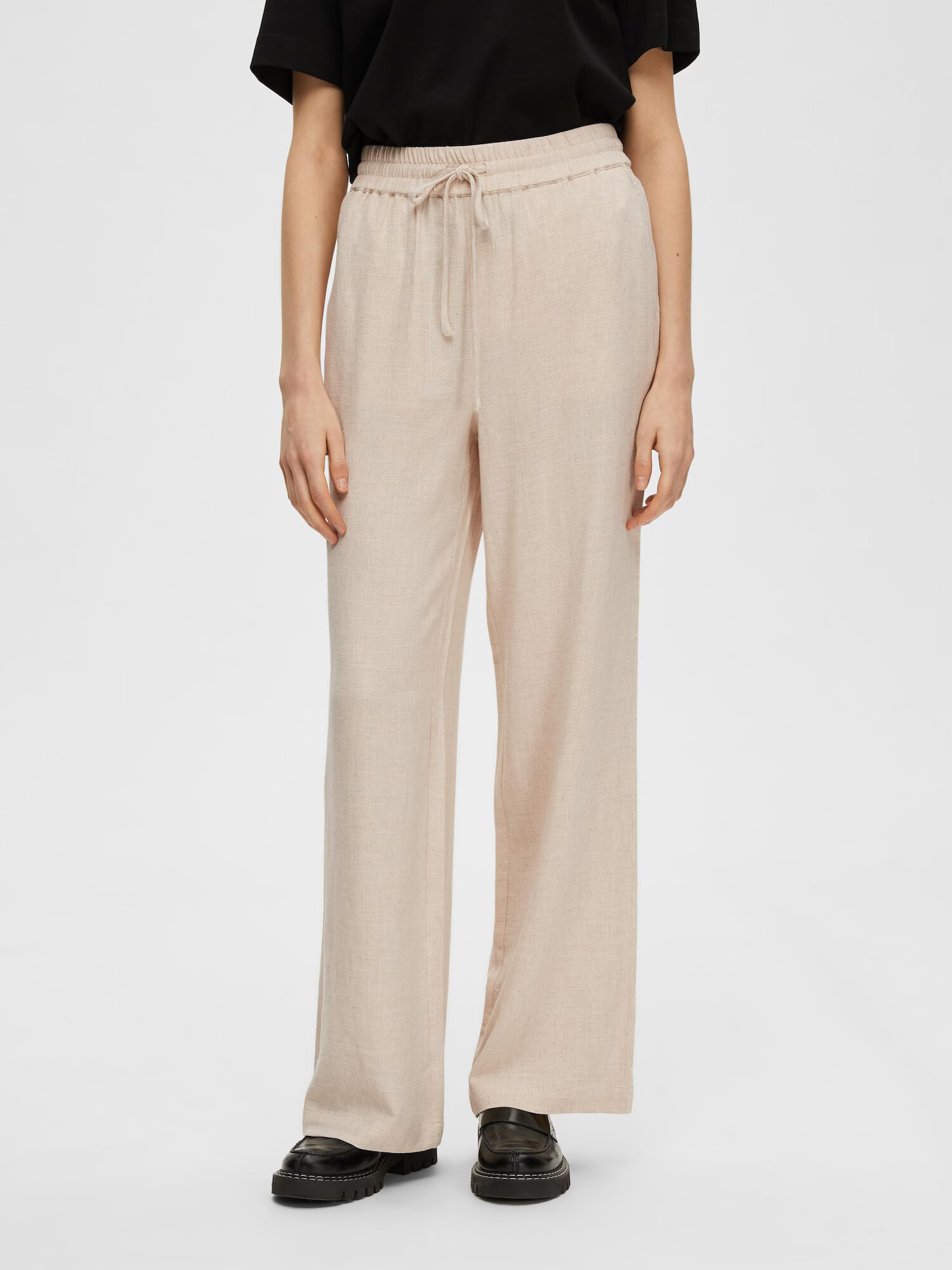 SELECTED FEMME Pantaloni 'Viva-Gulia' crem - Pled.ro