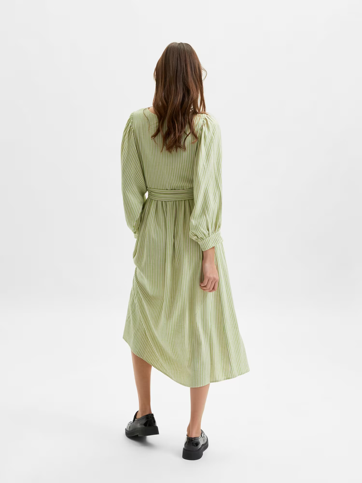 SELECTED FEMME Rochie 'Geillis' verde deschis / alb - Pled.ro