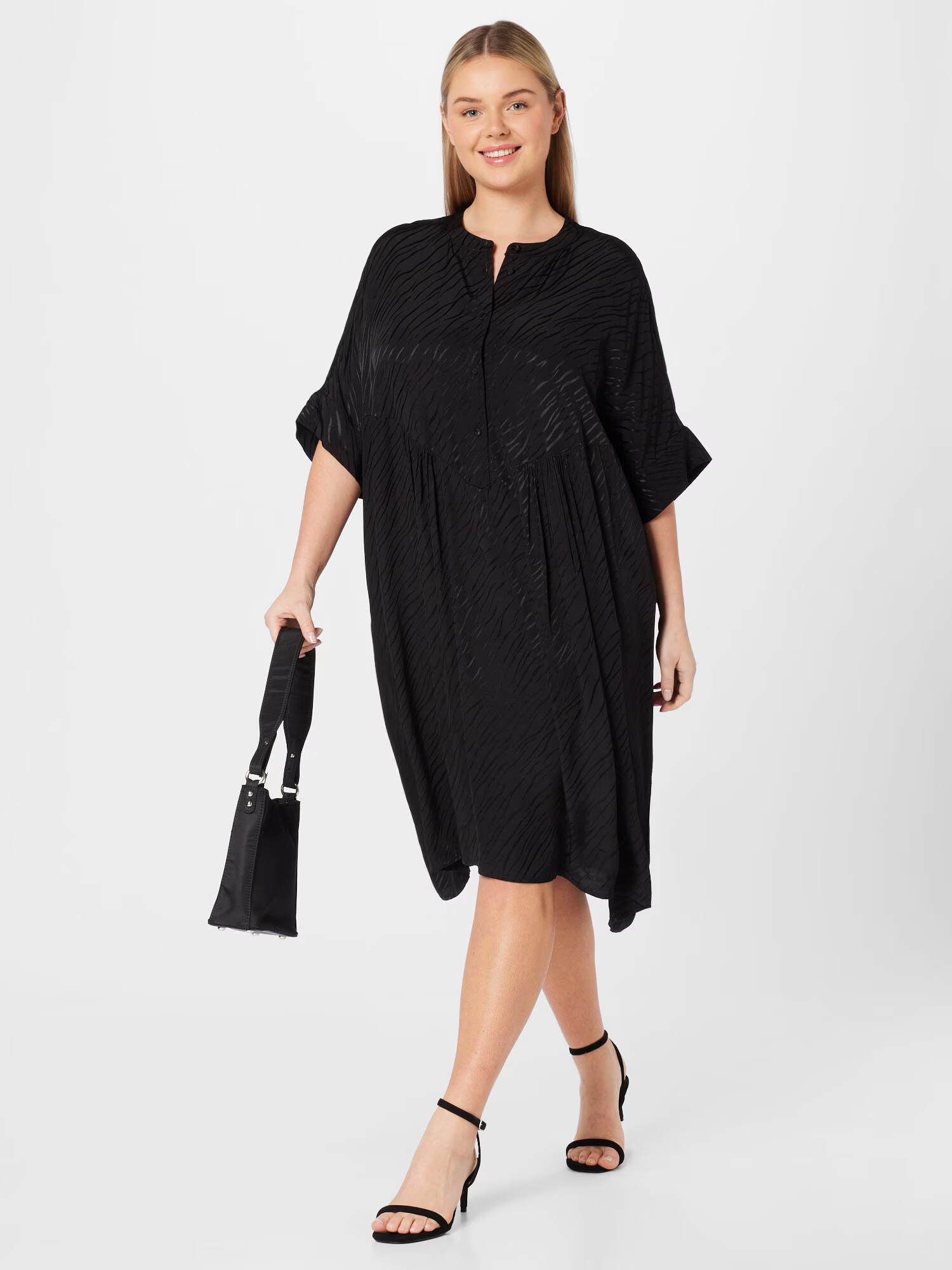 Selected Femme Curve Rochie tip bluză 'Abienne' negru - Pled.ro