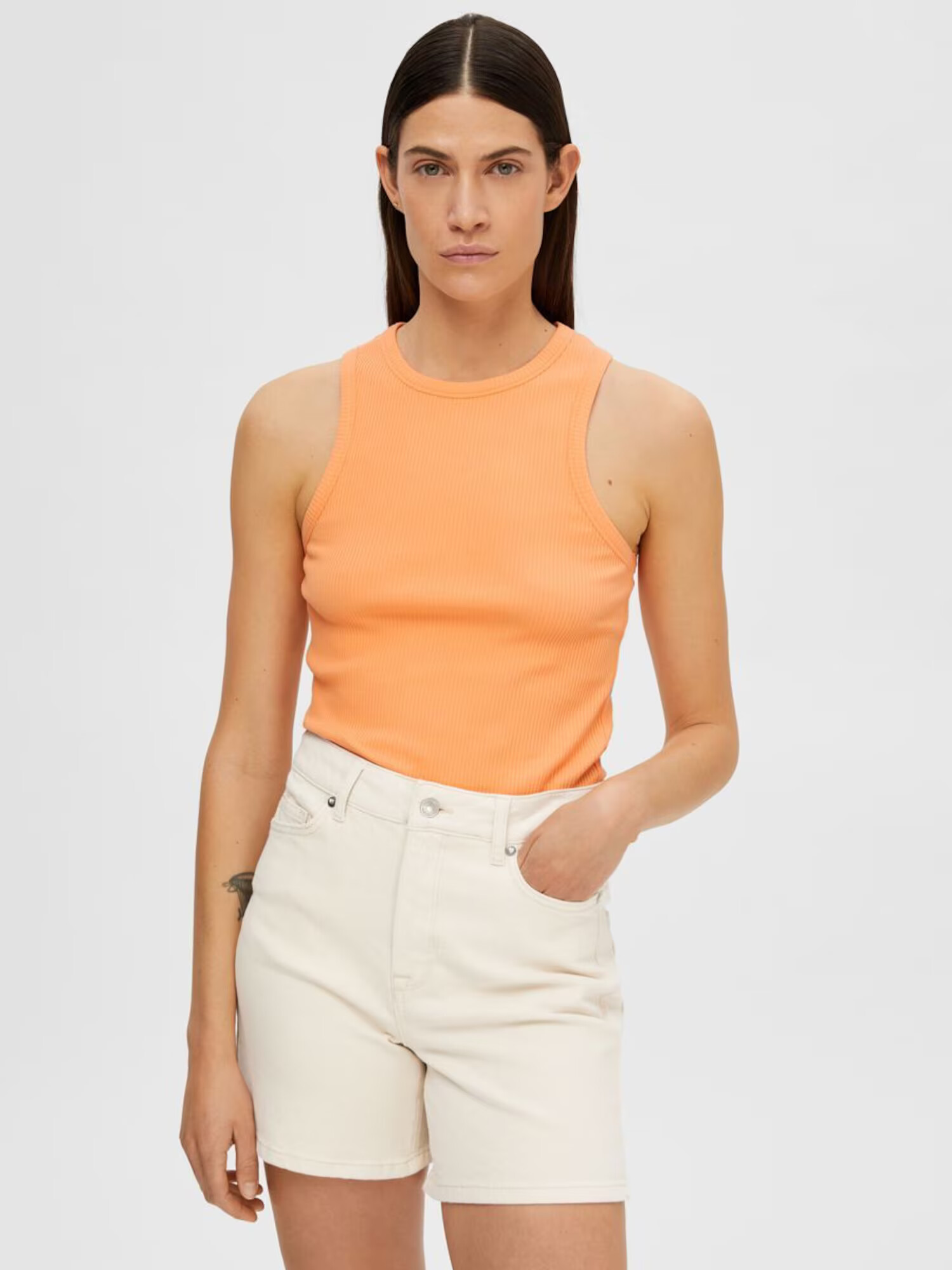 SELECTED FEMME Top portocaliu - Pled.ro