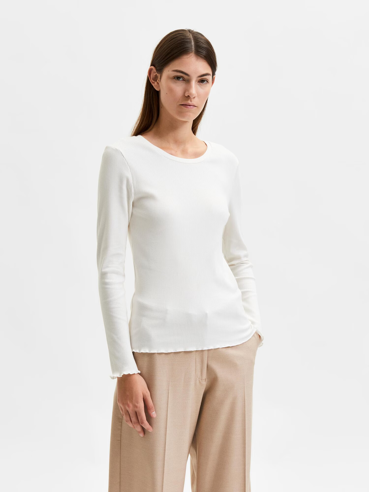 SELECTED FEMME Tricou 'Anna' alb - Pled.ro