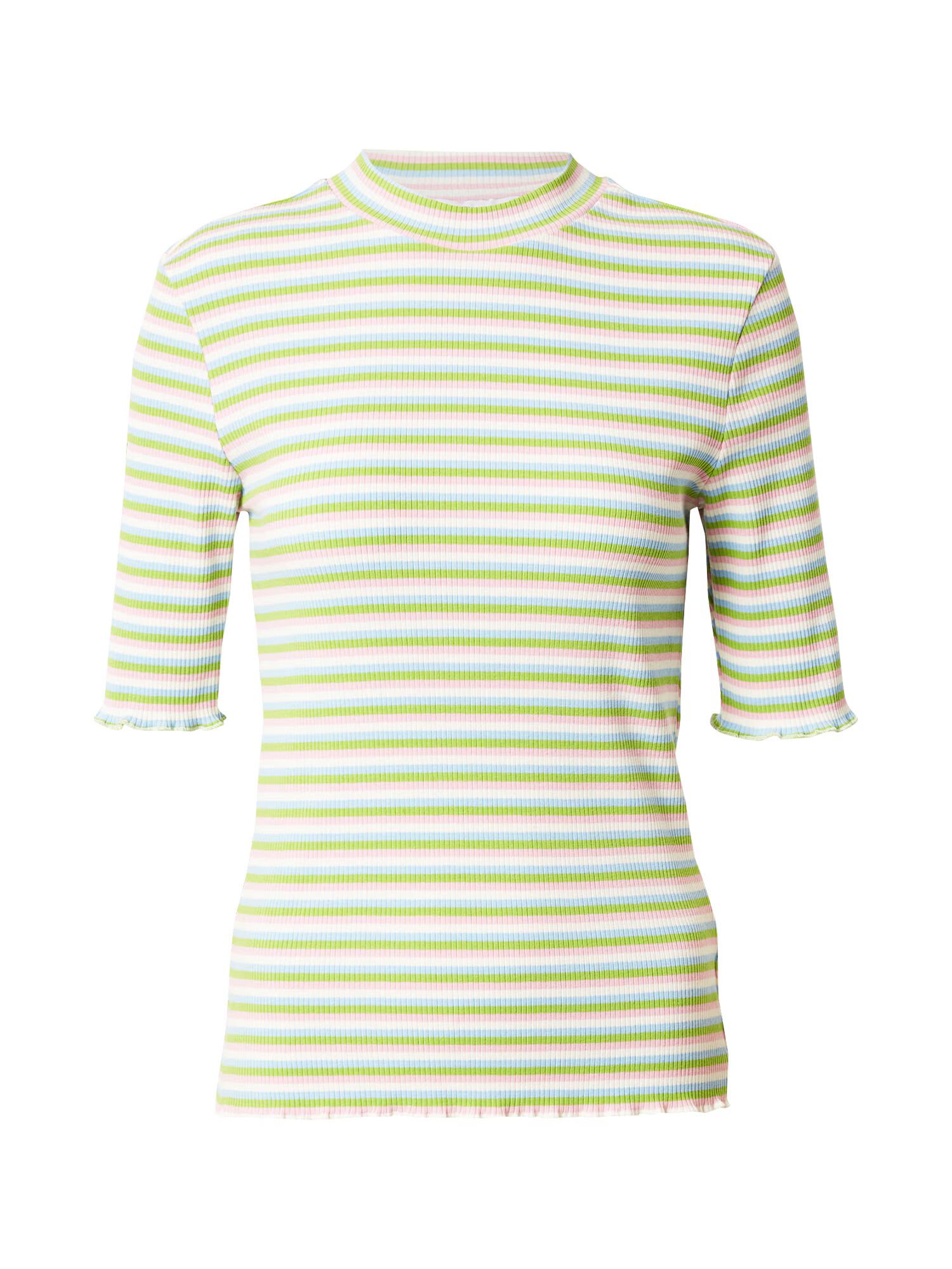 SELECTED FEMME Tricou 'Anna' verde deschis / alb - Pled.ro