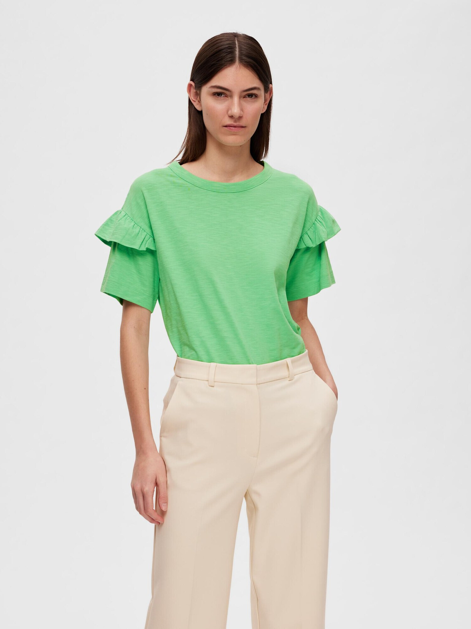 SELECTED FEMME Tricou 'Rylie' verde - Pled.ro