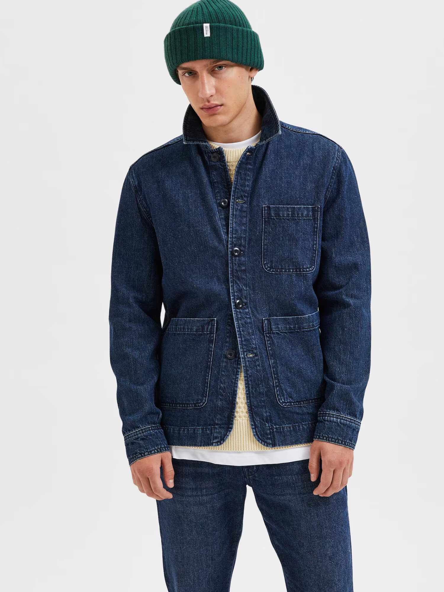 SELECTED HOMME Geacă de primăvară-toamnă 'Benjamin' albastru denim - Pled.ro