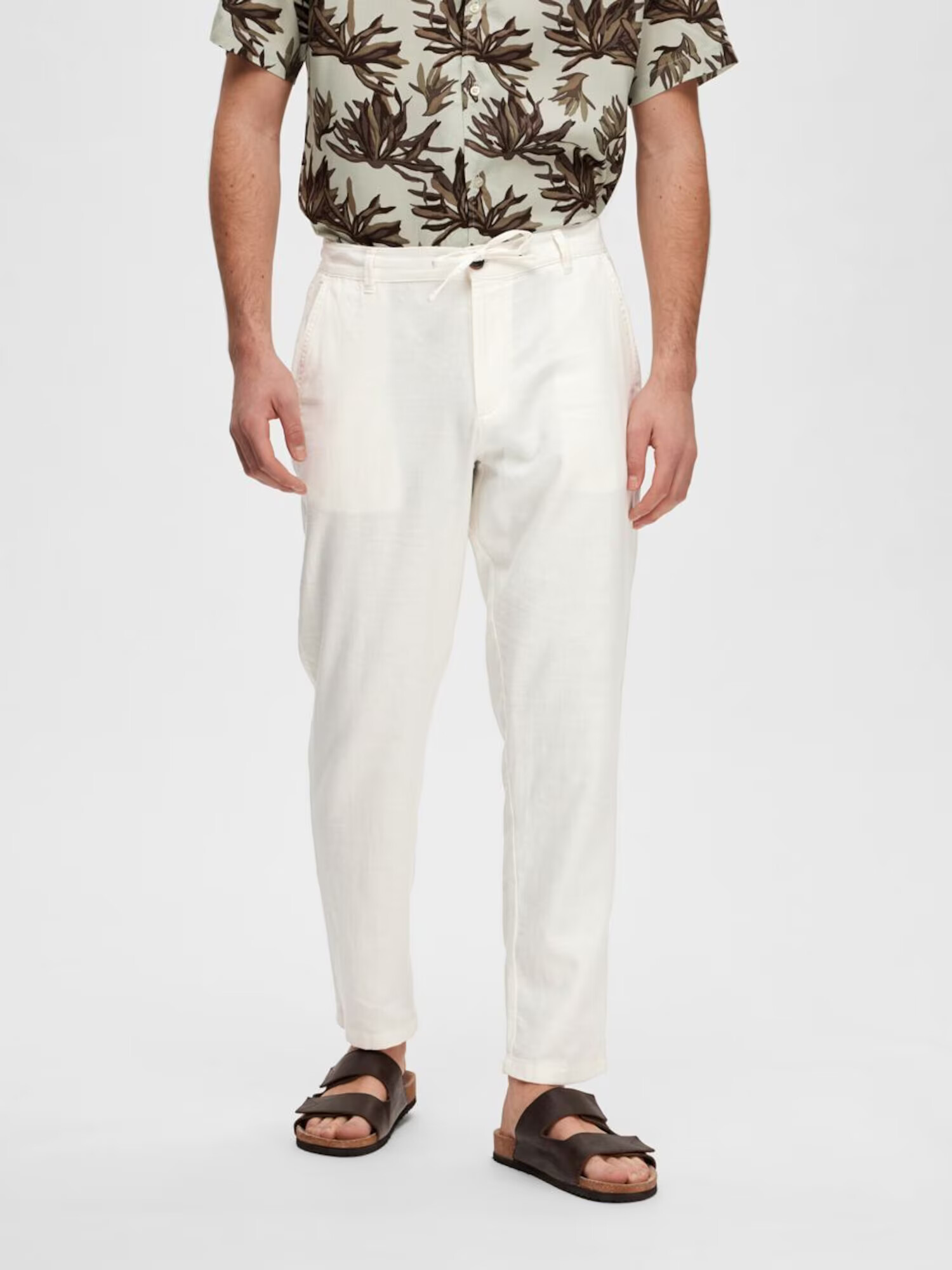 SELECTED HOMME Pantaloni 'Brody' alb - Pled.ro