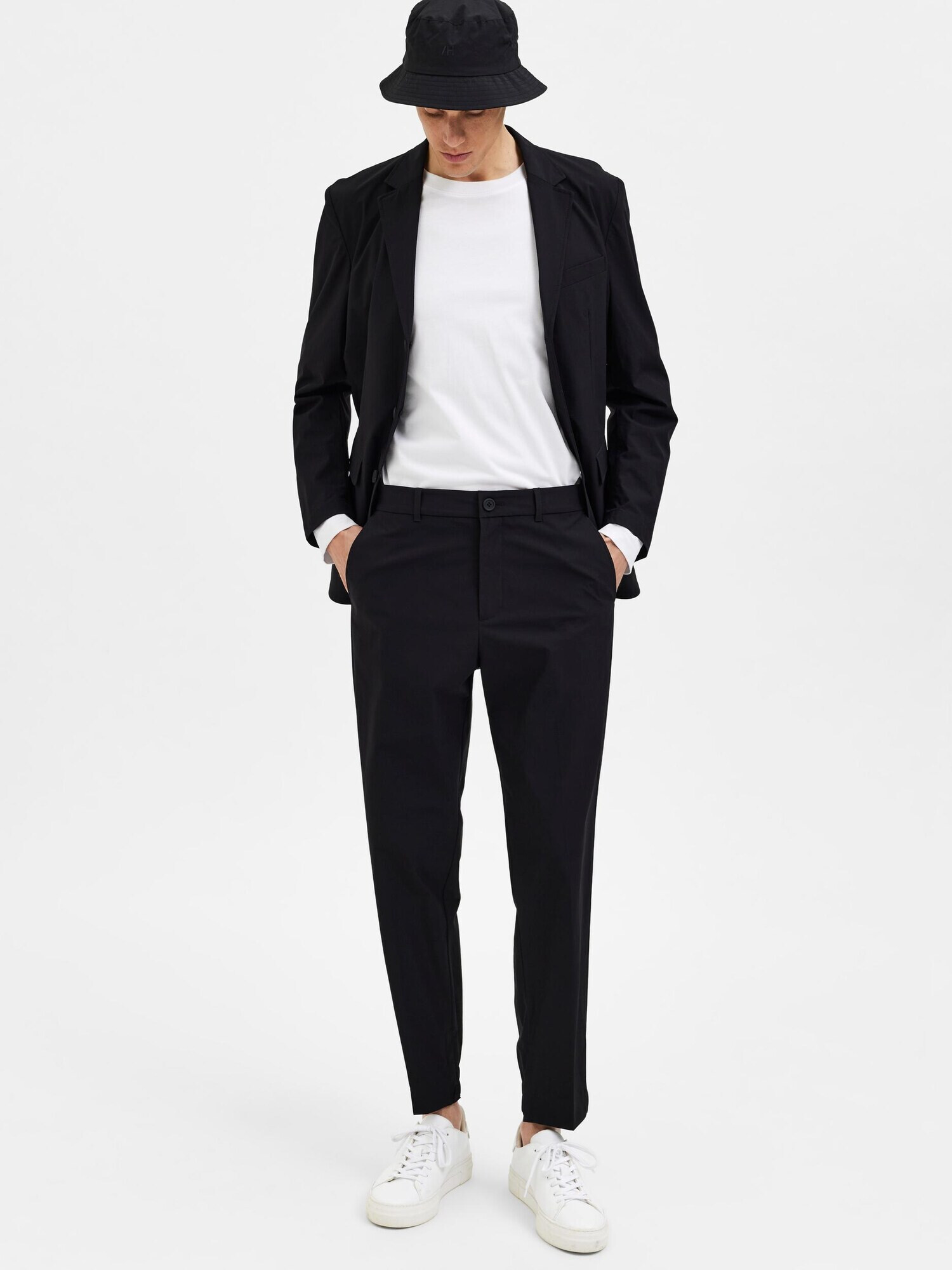 SELECTED HOMME Pantaloni cu dungă 'Cyle' negru - Pled.ro