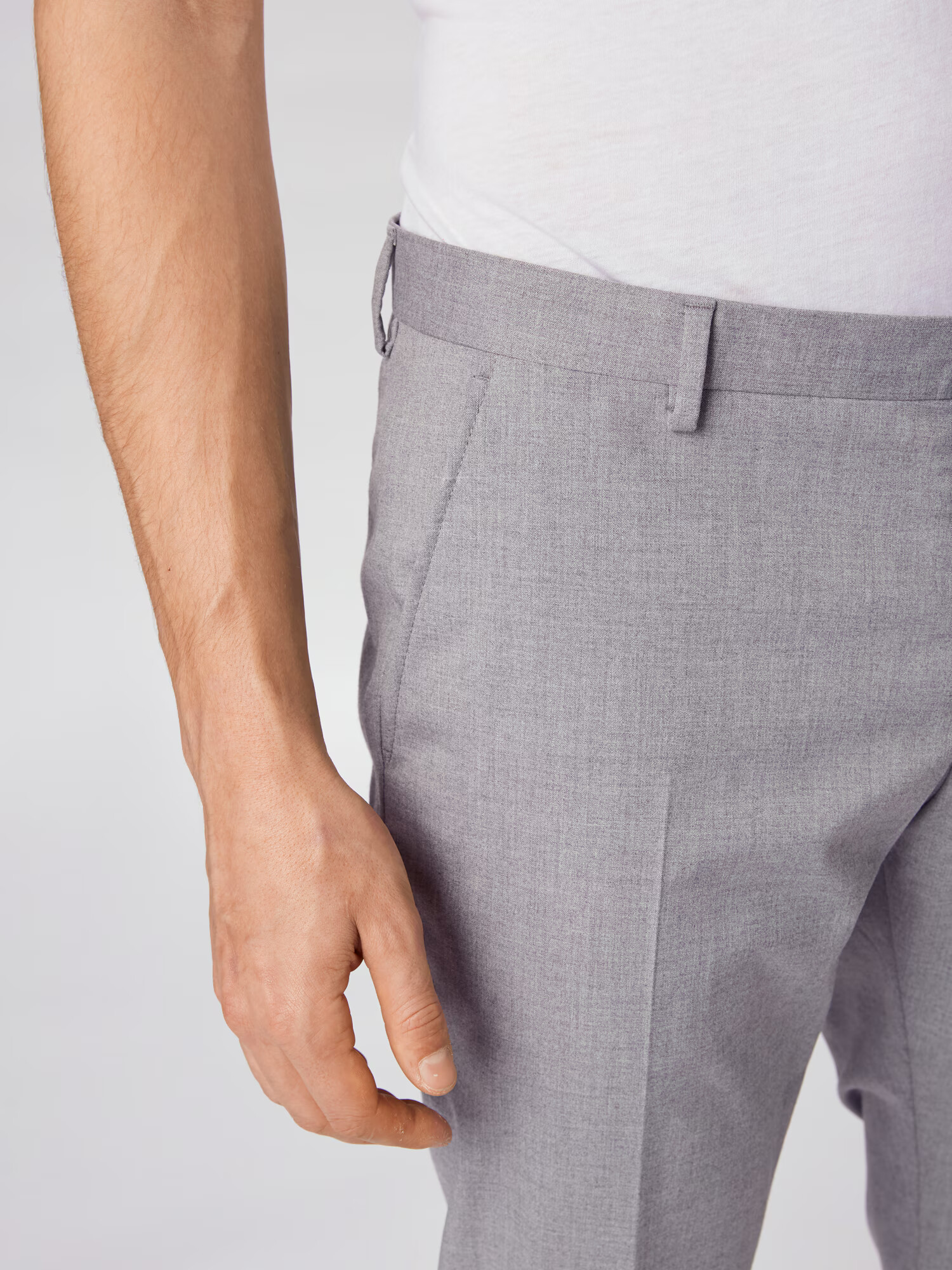 SELECTED HOMME Pantaloni cu dungă gri - Pled.ro