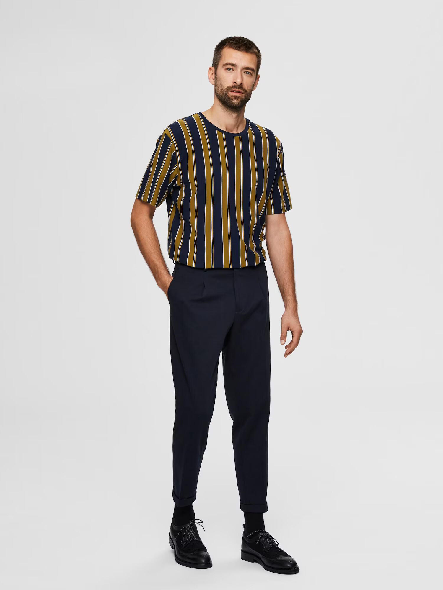 SELECTED HOMME Pantaloni cutați bleumarin - Pled.ro