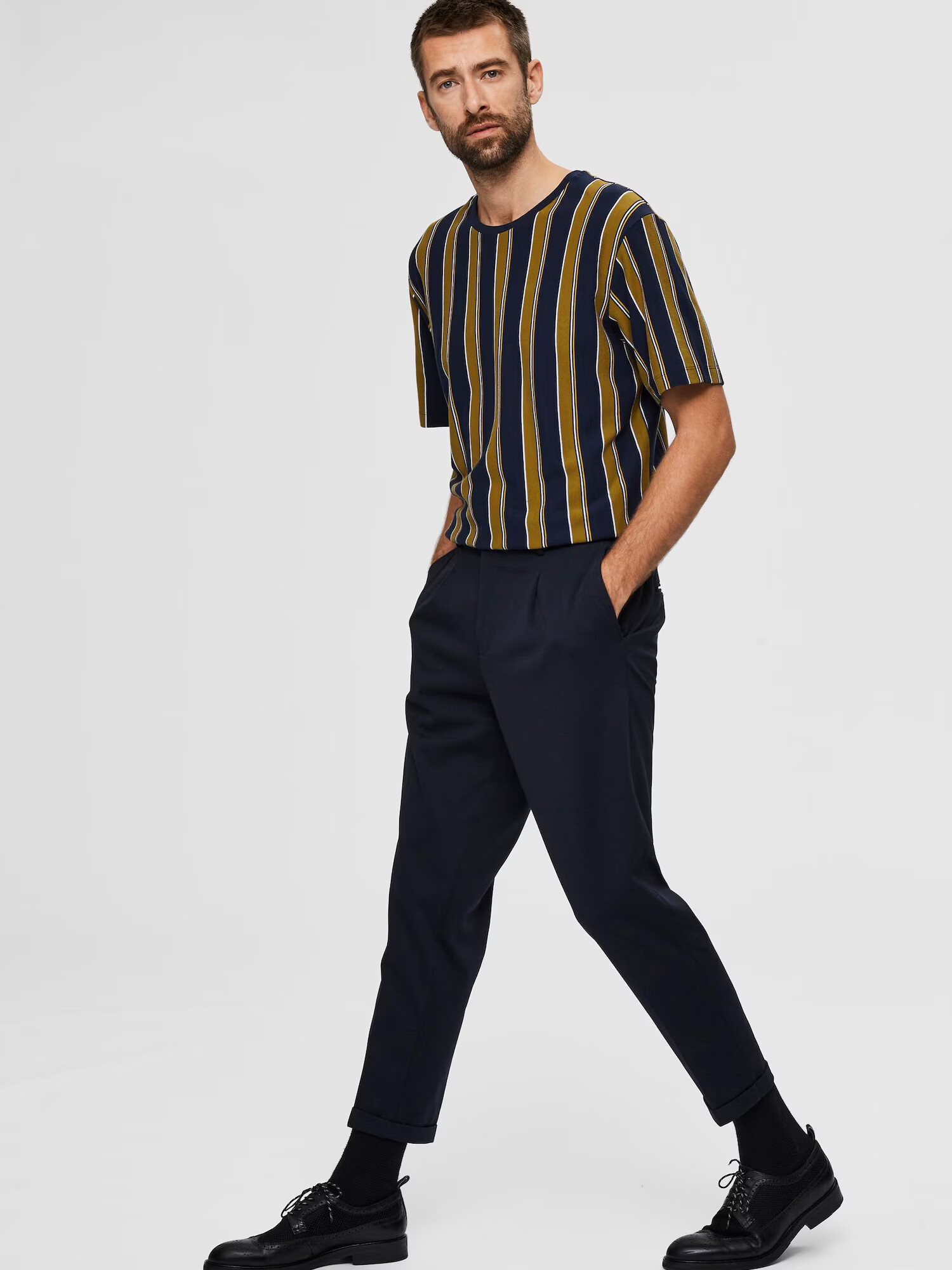 SELECTED HOMME Pantaloni cutați bleumarin - Pled.ro