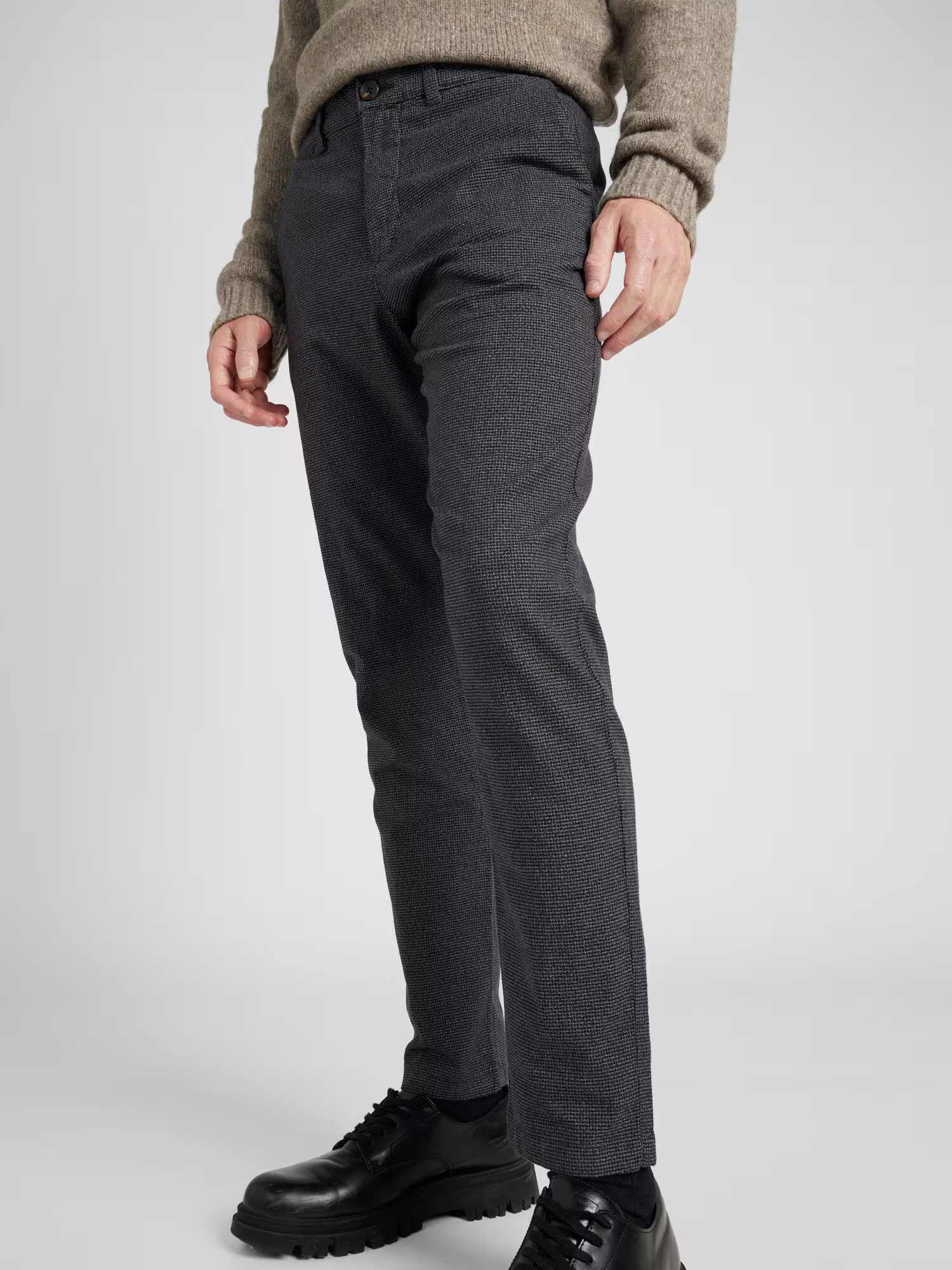 SELECTED HOMME Pantaloni eleganți gri închis / negru - Pled.ro