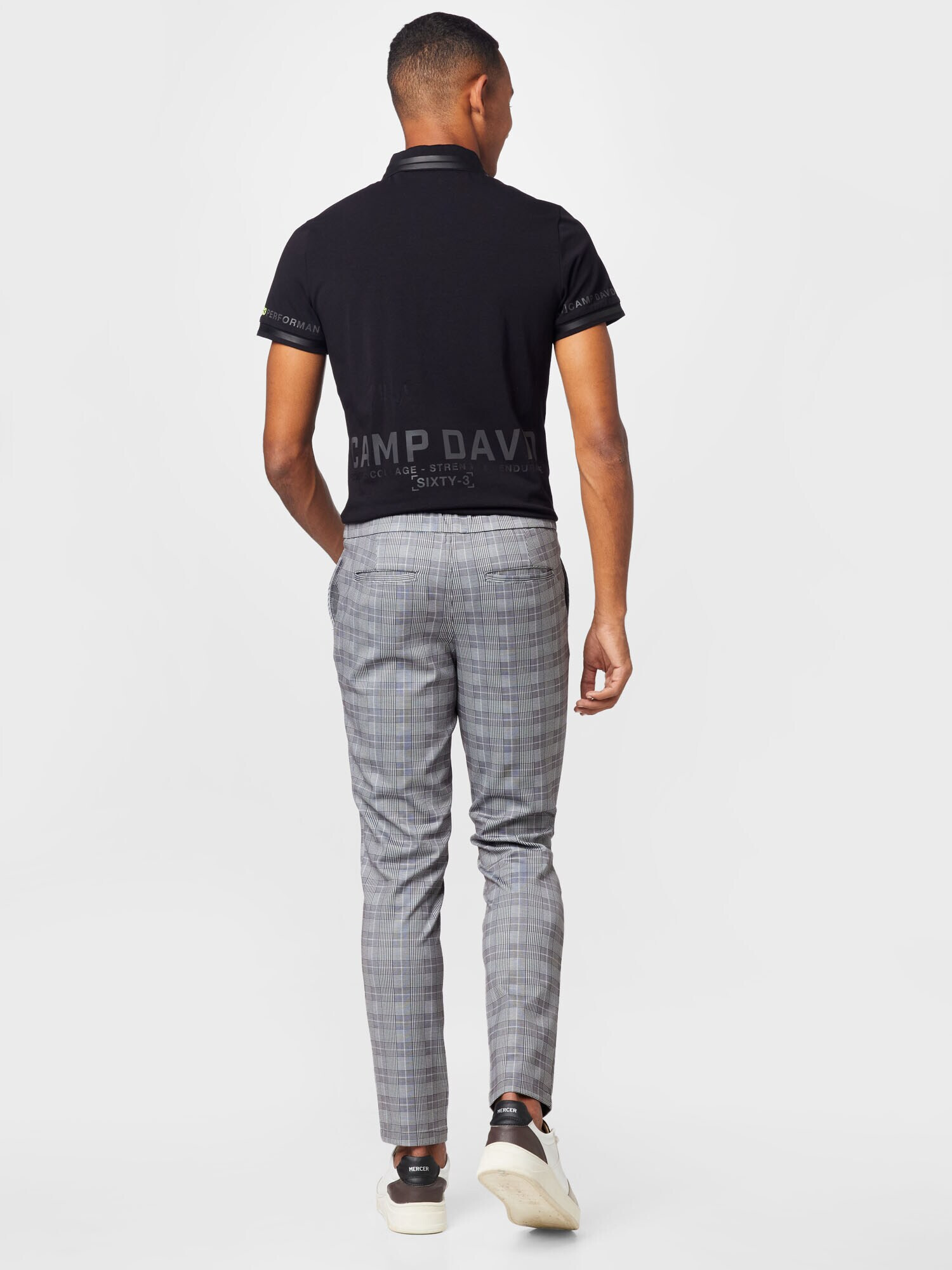 SELECTED HOMME Pantaloni gri / alb - Pled.ro