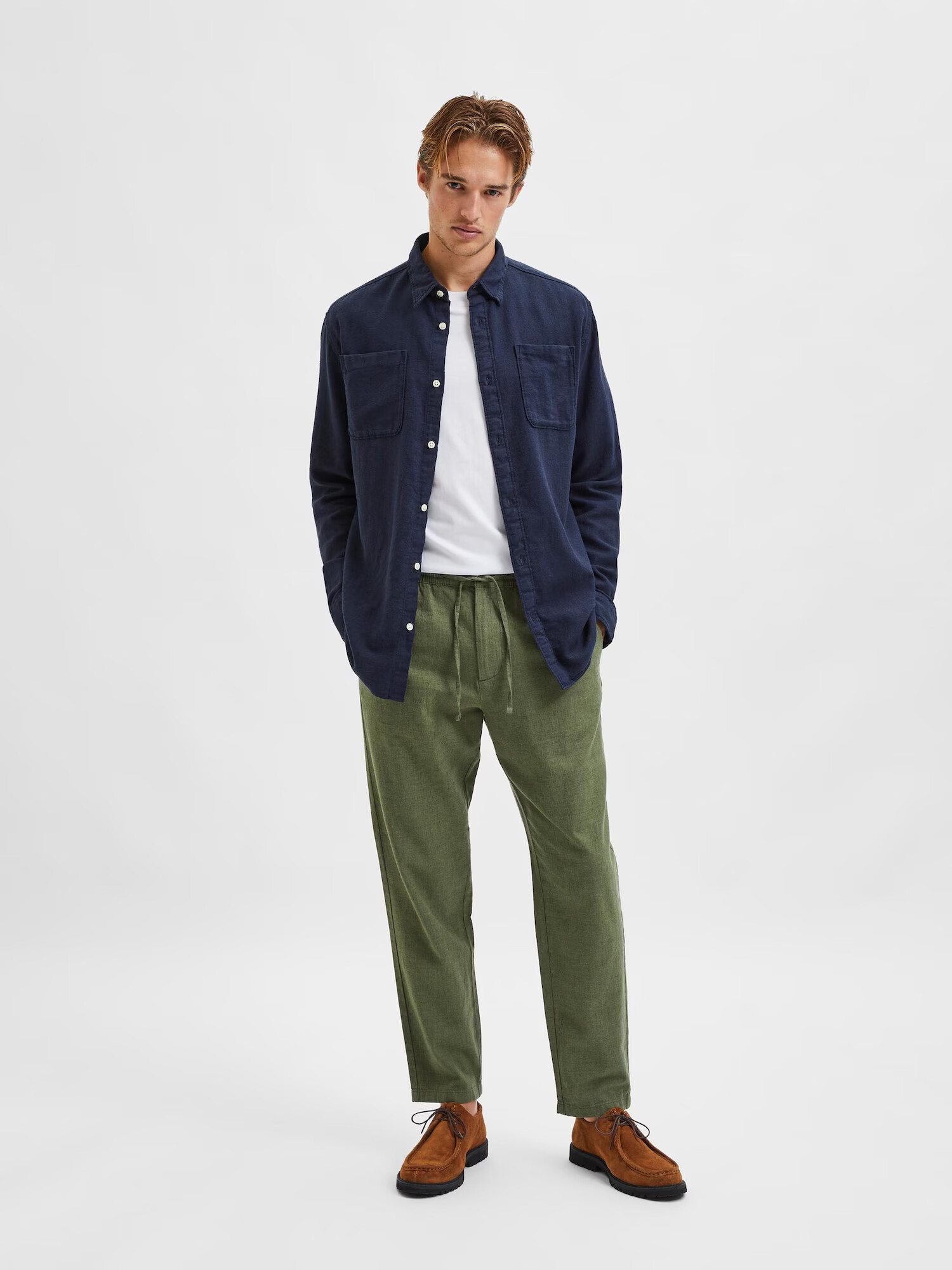 SELECTED HOMME Pantaloni 'Newton' oliv - Pled.ro