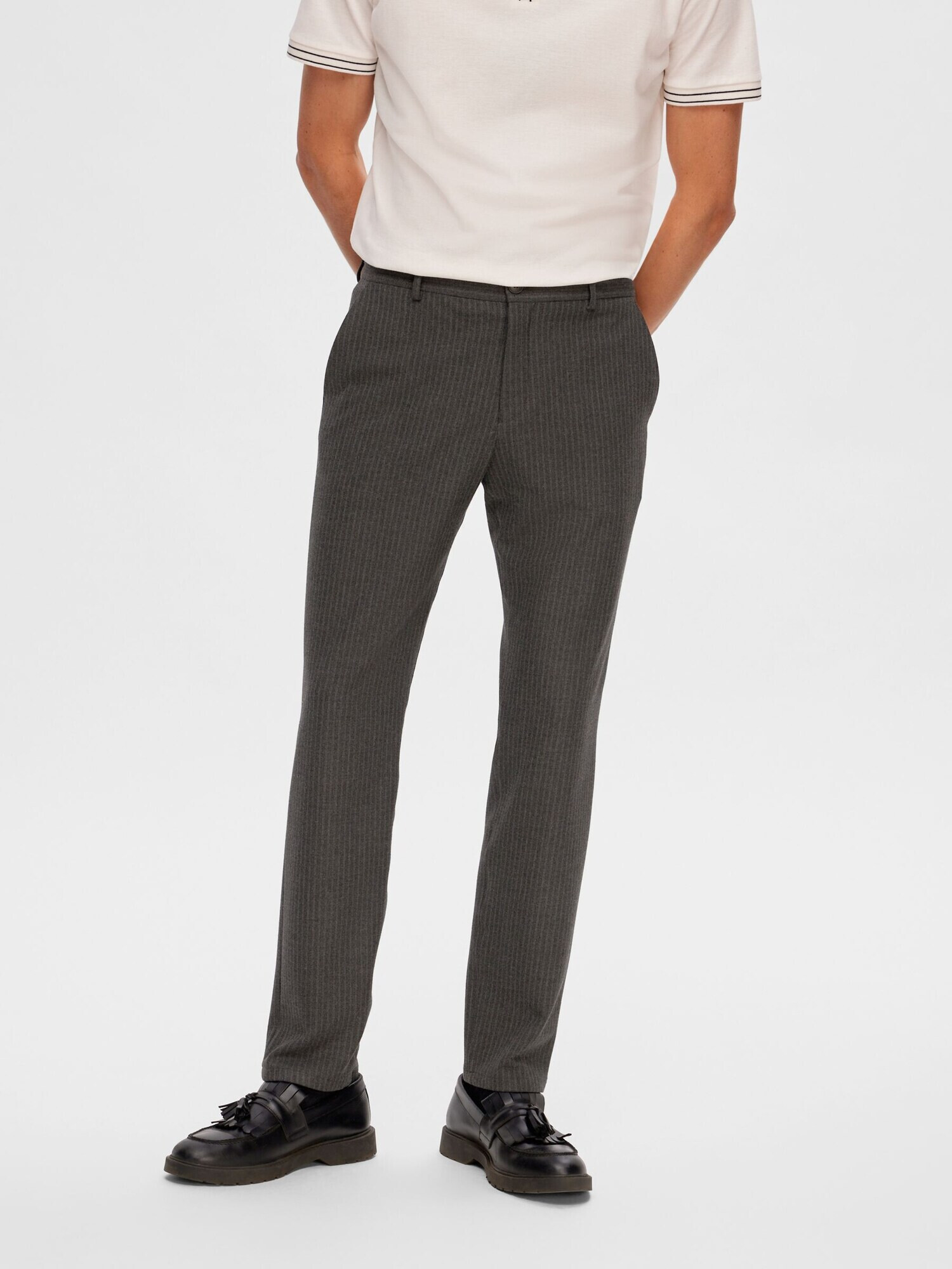 SELECTED HOMME Pantaloni 'Robert' gri închis - Pled.ro