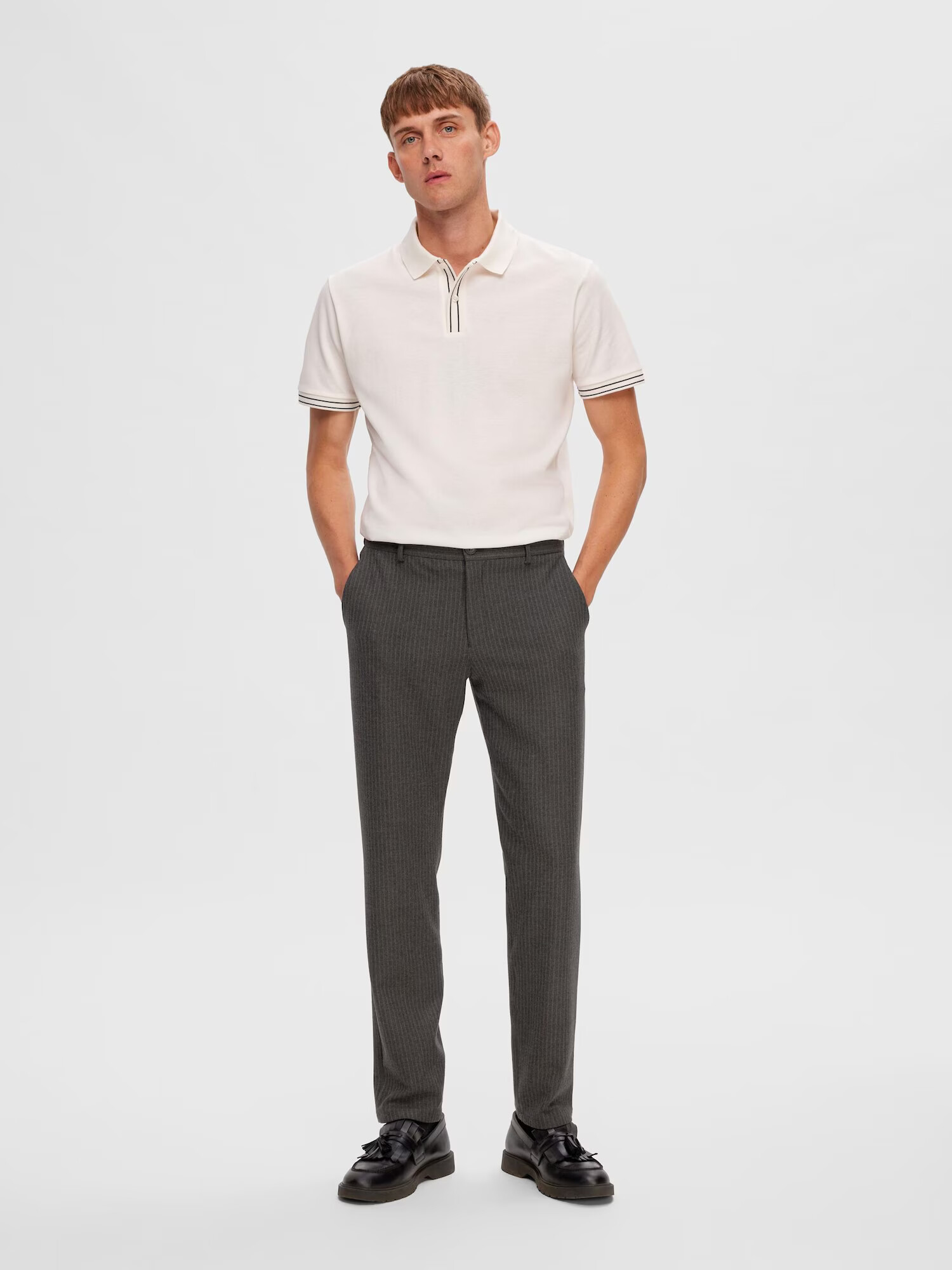 SELECTED HOMME Pantaloni 'Robert' gri închis - Pled.ro