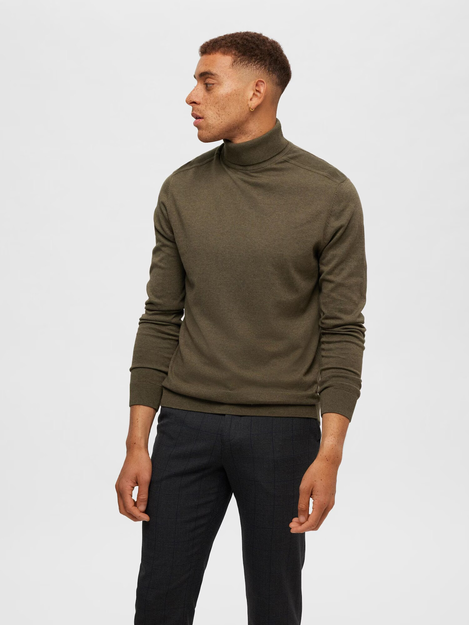 SELECTED HOMME Pulover verde - Pled.ro