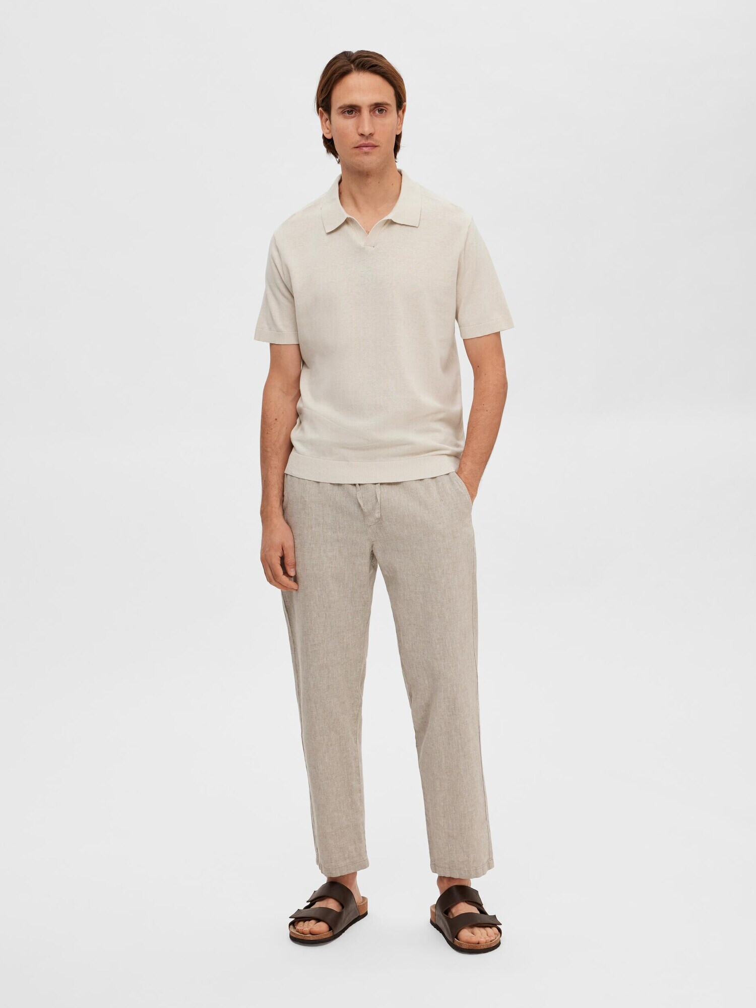 SELECTED HOMME Pulover 'Lake' crem - Pled.ro