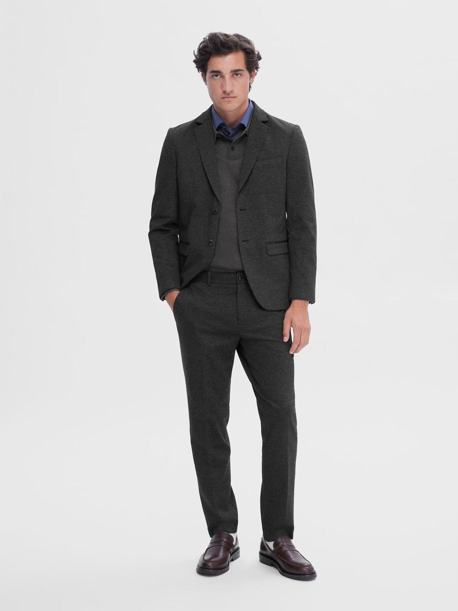 SELECTED HOMME Sacou Business gri metalic - Pled.ro