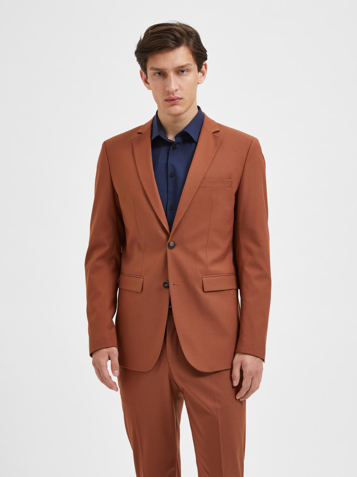 SELECTED HOMME Sacou Business 'Logan' maro ruginiu - Pled.ro