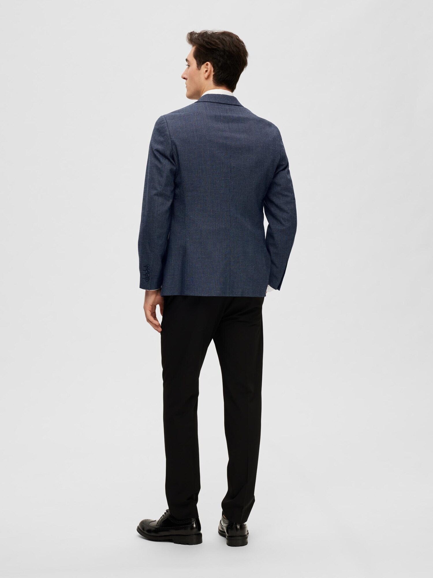 SELECTED HOMME Sacou Business 'WELLS' bleumarin / gri - Pled.ro