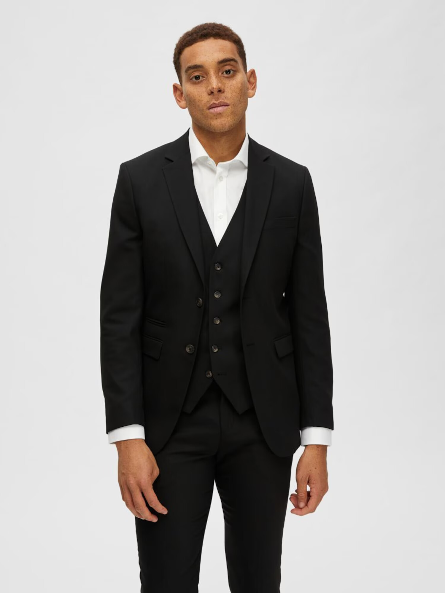 SELECTED HOMME Sacou negru - Pled.ro