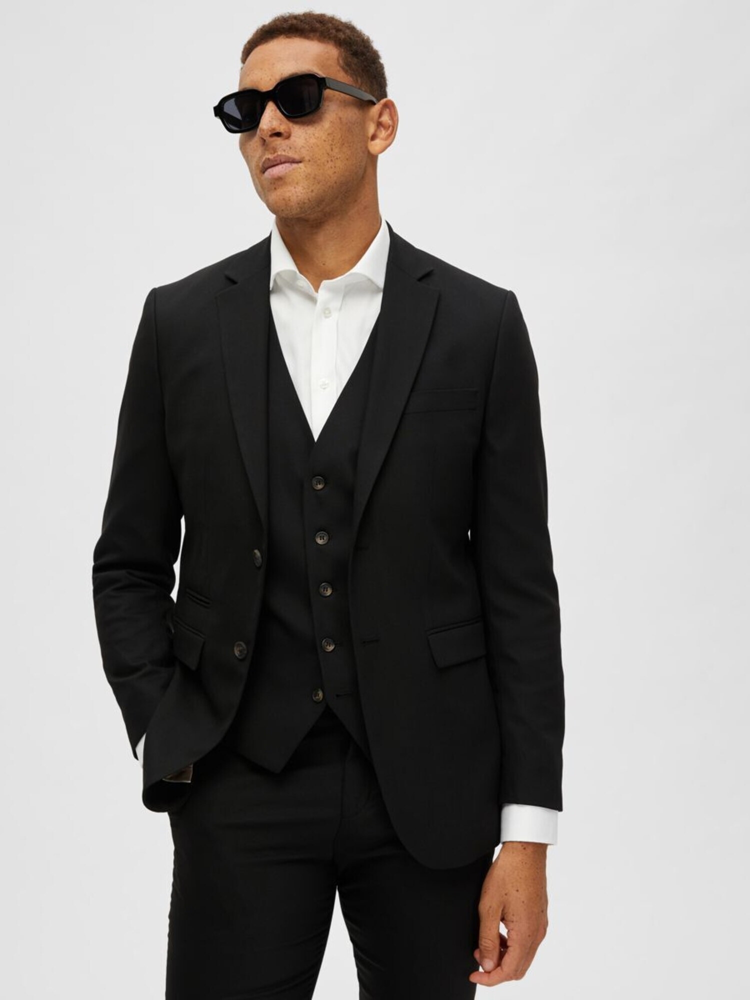 SELECTED HOMME Sacou negru - Pled.ro