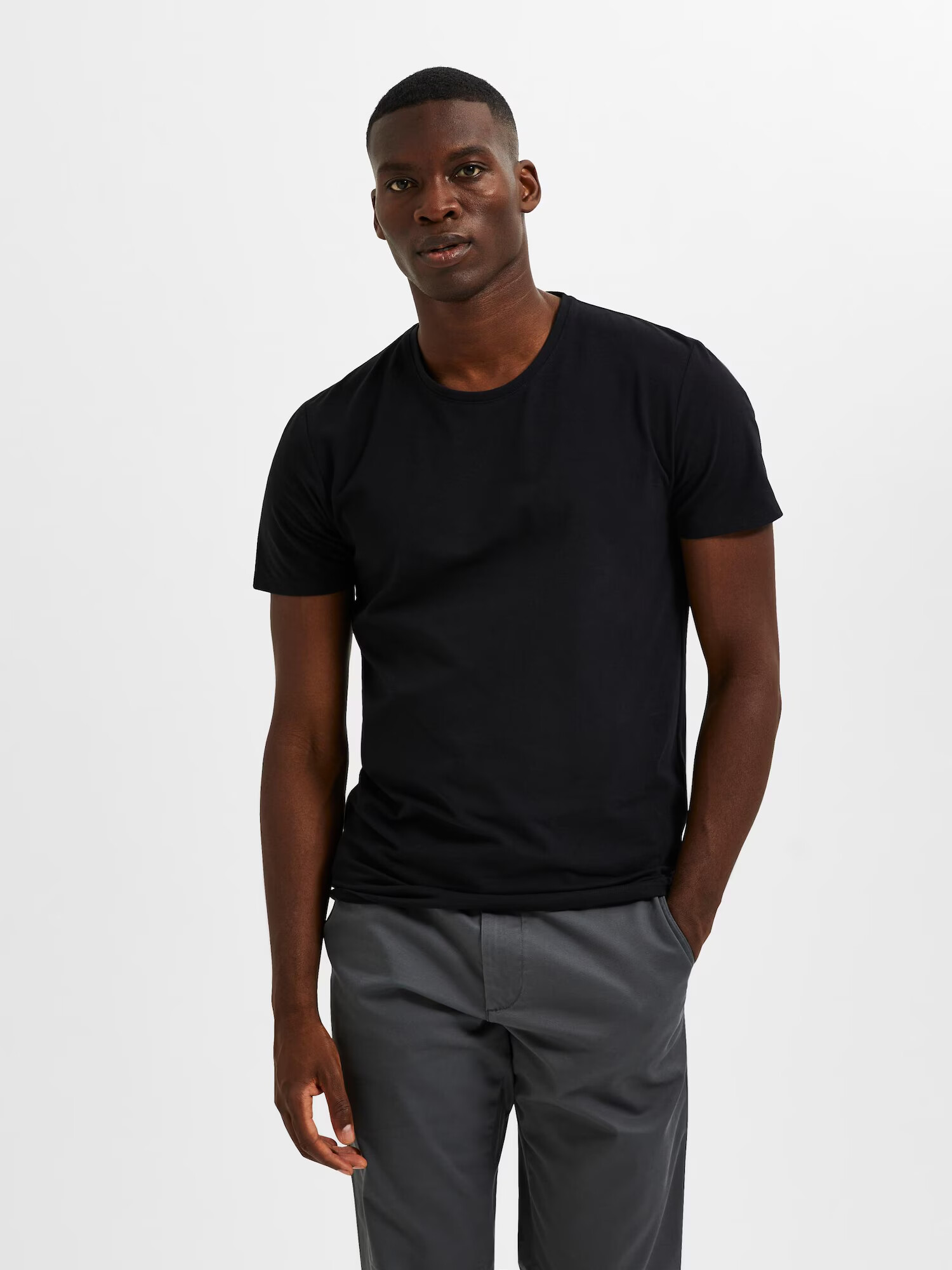 SELECTED HOMME Tricou 'Ael' negru - Pled.ro