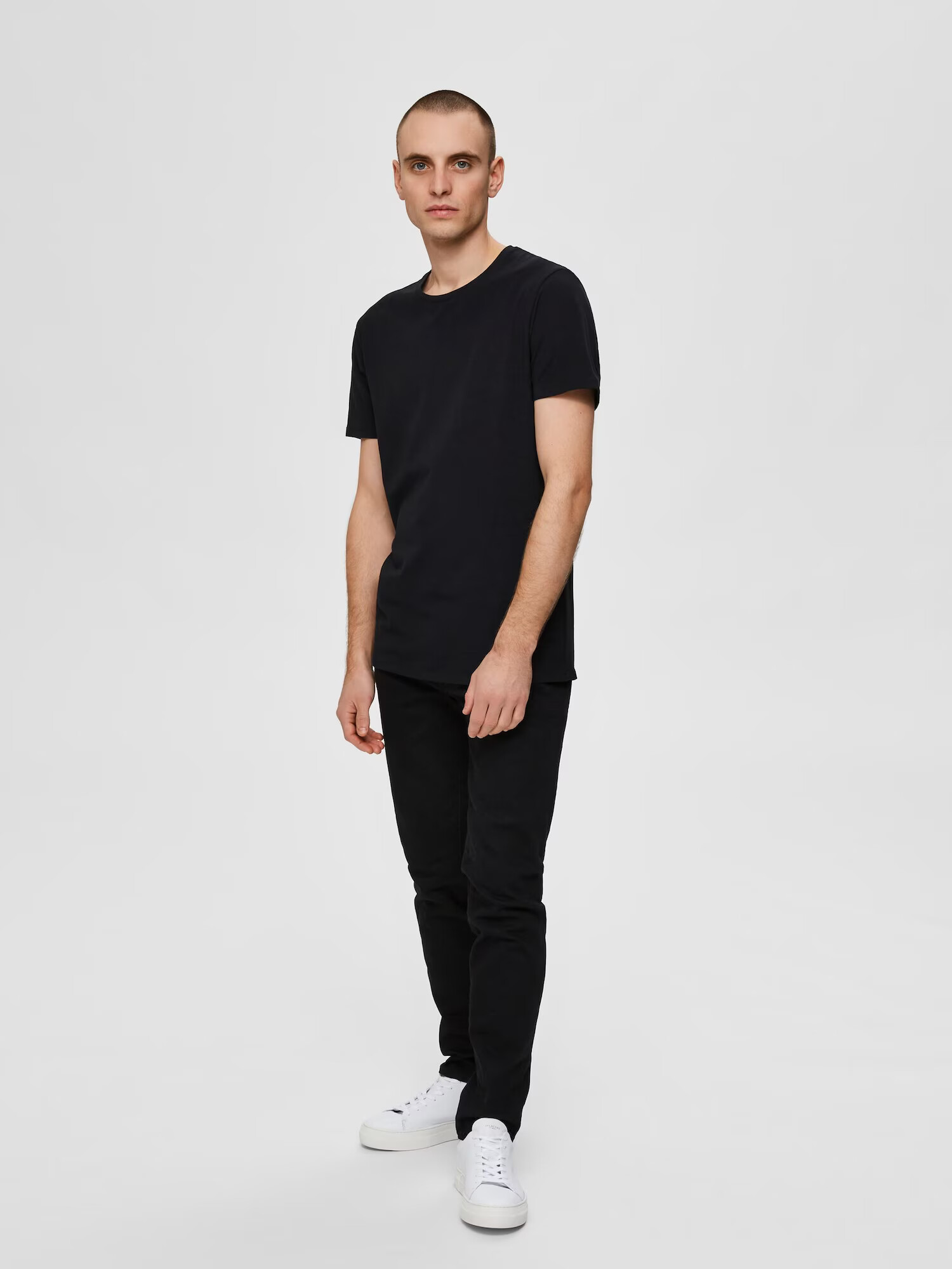 SELECTED HOMME Tricou albastru închis / negru / alb - Pled.ro