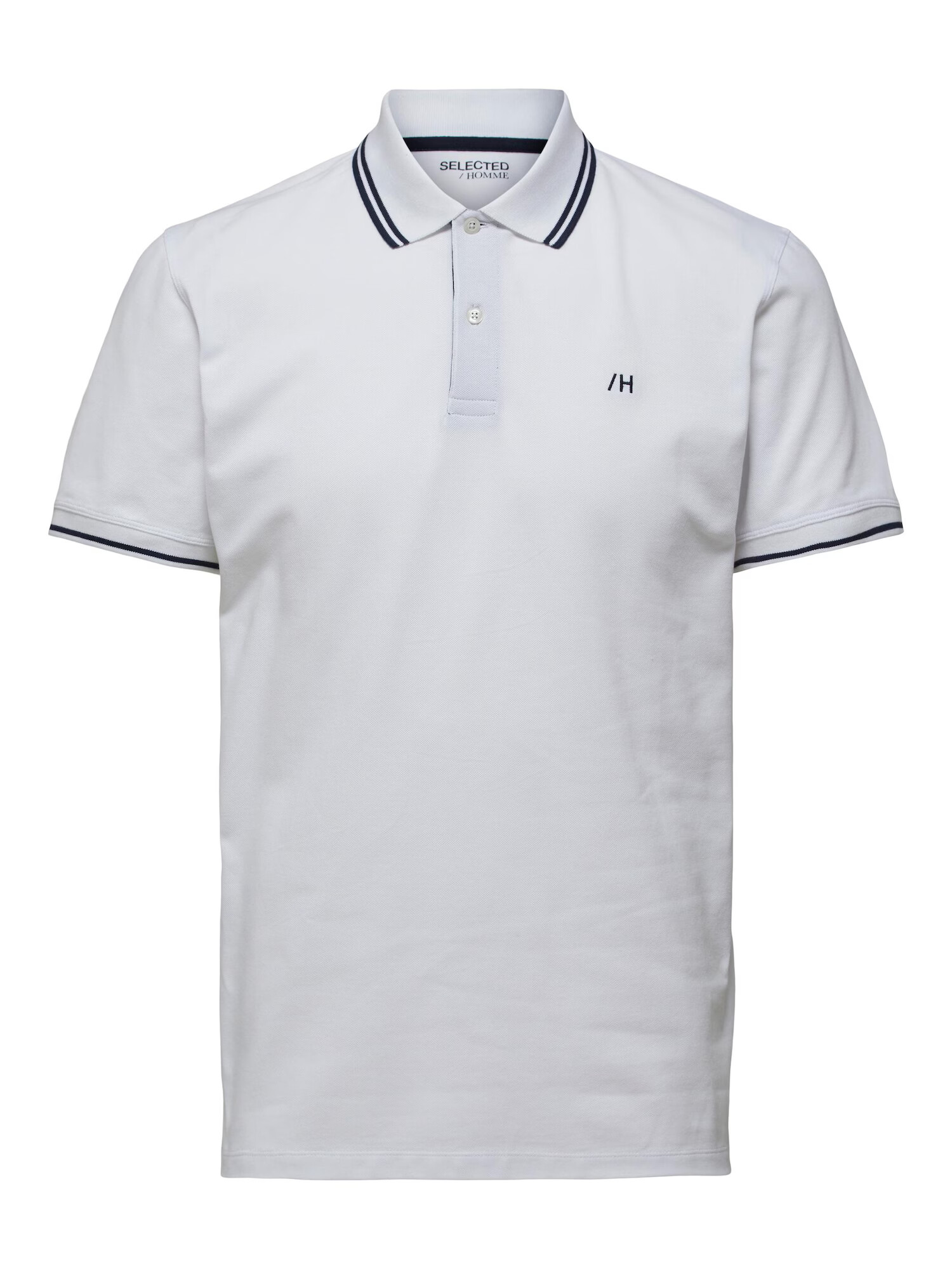 SELECTED HOMME Tricou 'Aze' bleumarin / alb - Pled.ro