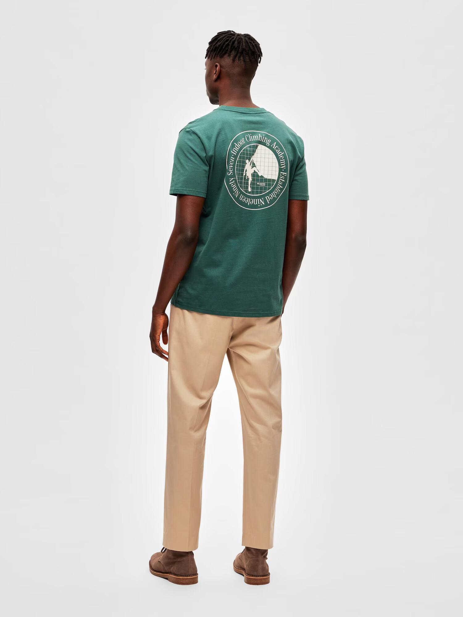 SELECTED HOMME Tricou 'Brett' verde smarald / alb - Pled.ro