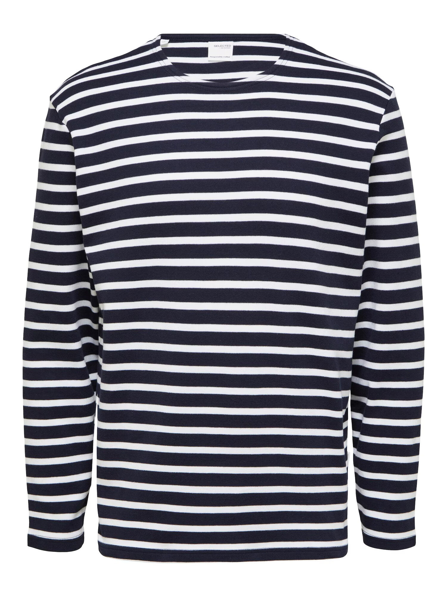 SELECTED HOMME Tricou 'Briac' bleumarin / alb - Pled.ro