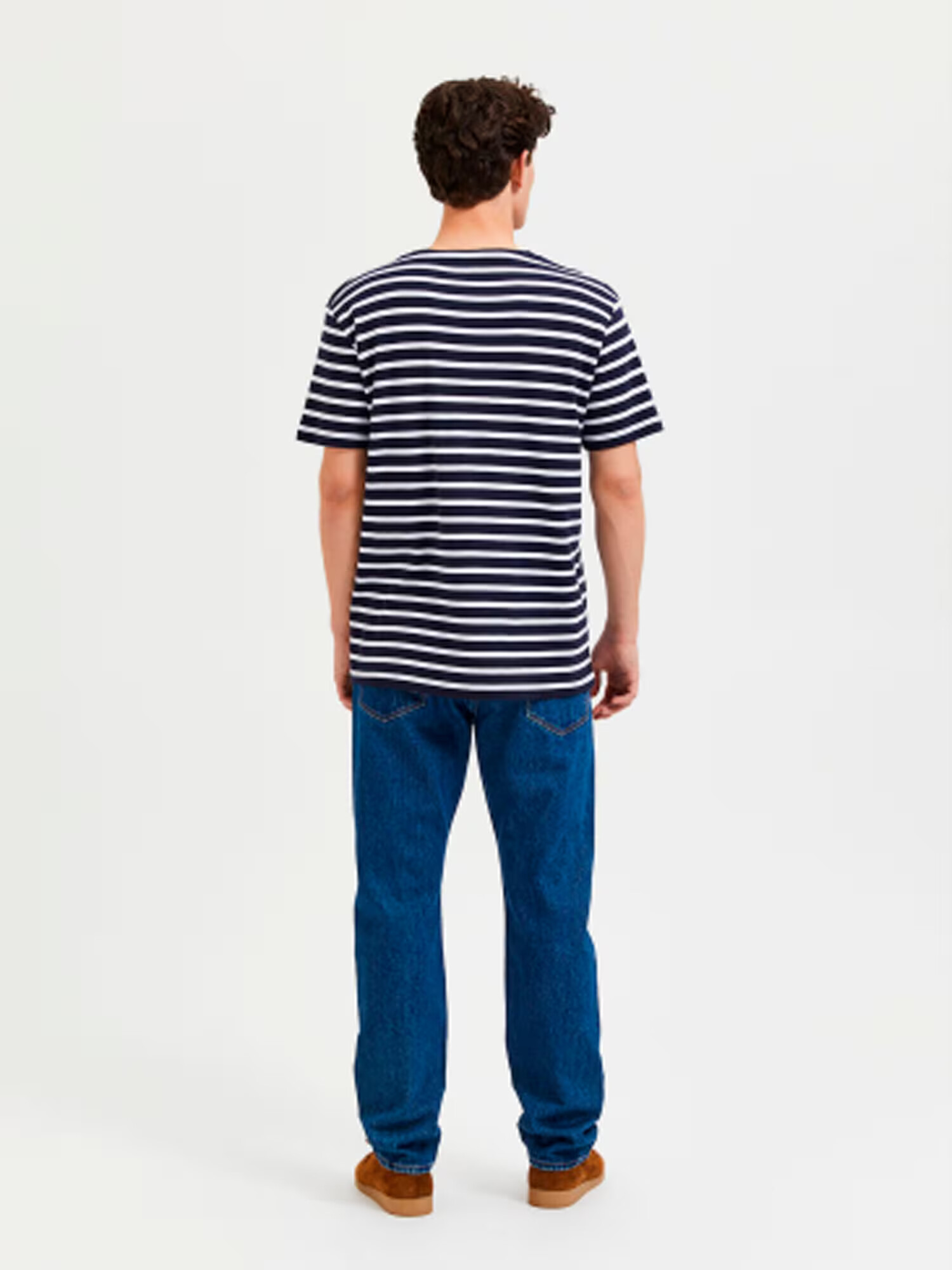 SELECTED HOMME Tricou 'Briac' bleumarin / alb - Pled.ro