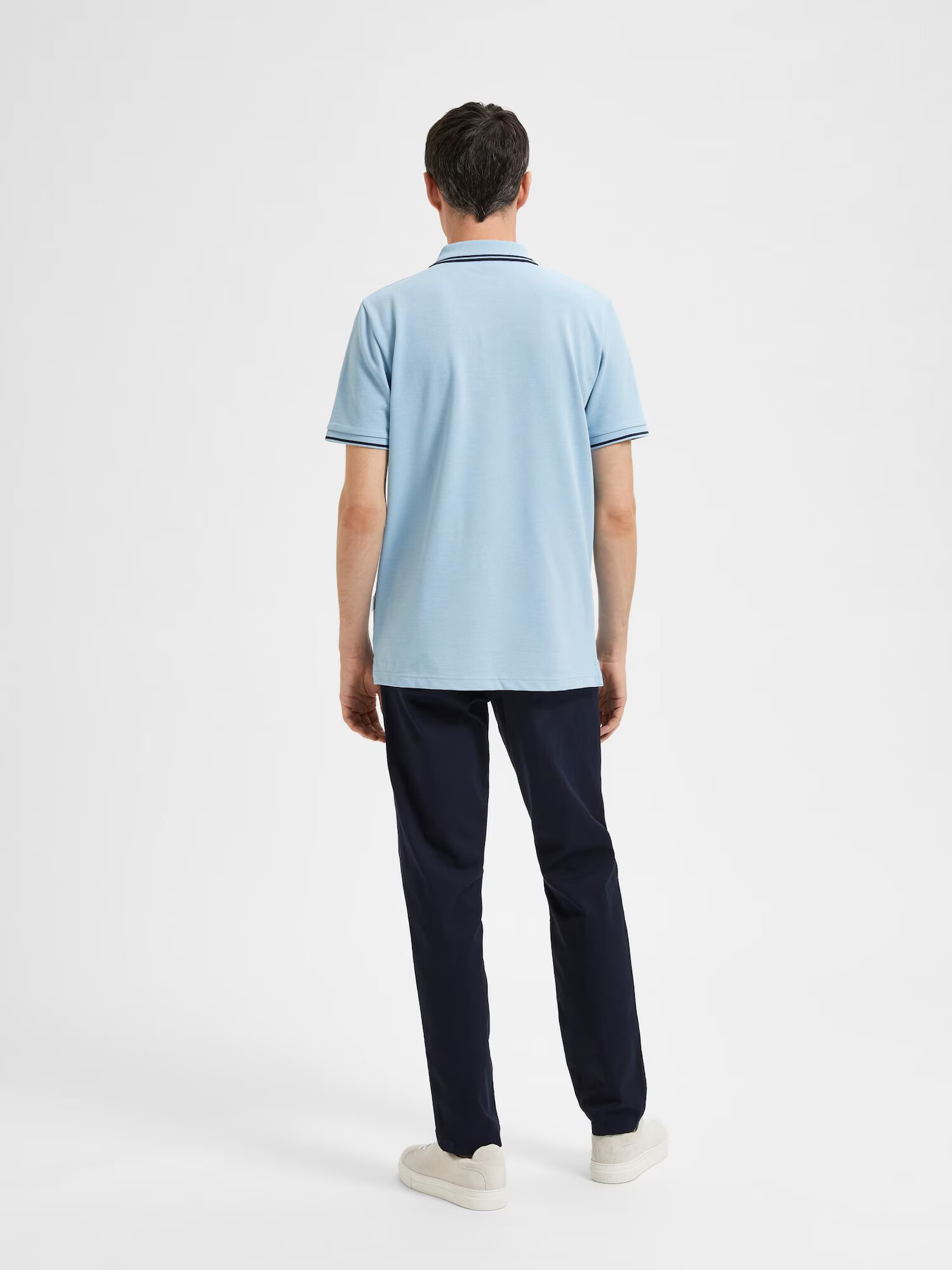 SELECTED HOMME Tricou 'Dante' bleumarin / albastru deschis - Pled.ro