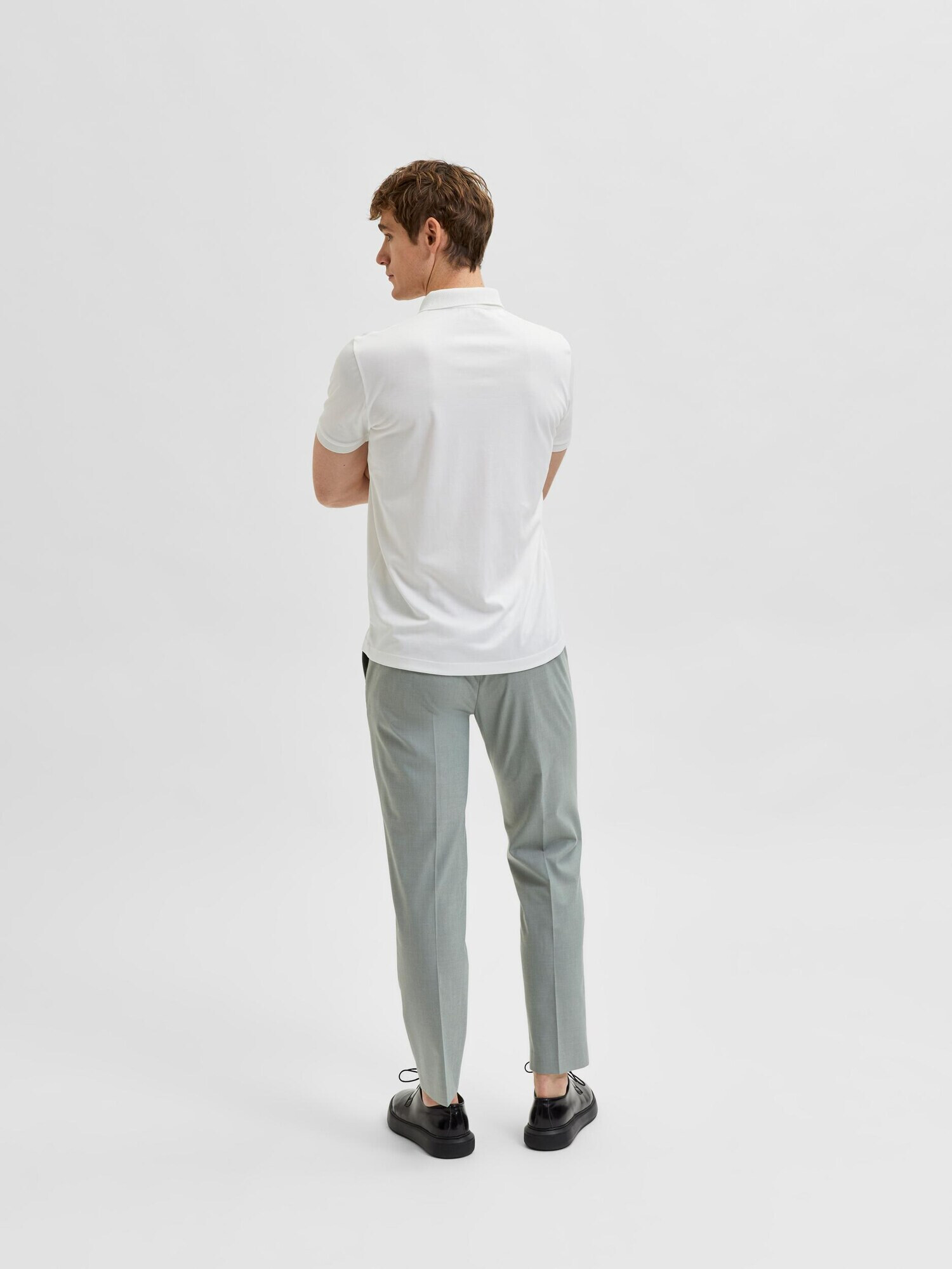 SELECTED HOMME Tricou 'Fave' alb - Pled.ro