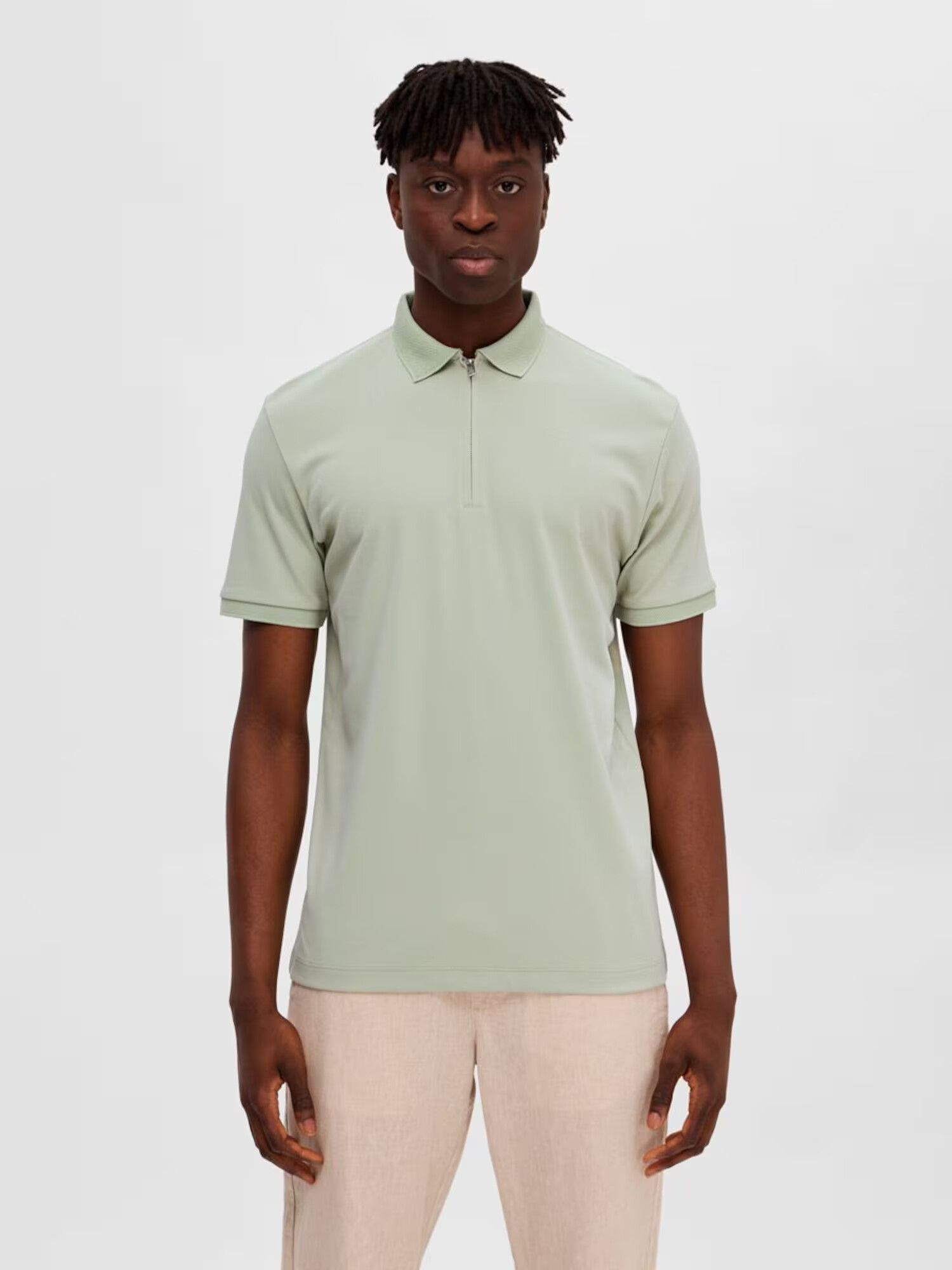 SELECTED HOMME Tricou 'Fave' verde deschis - Pled.ro