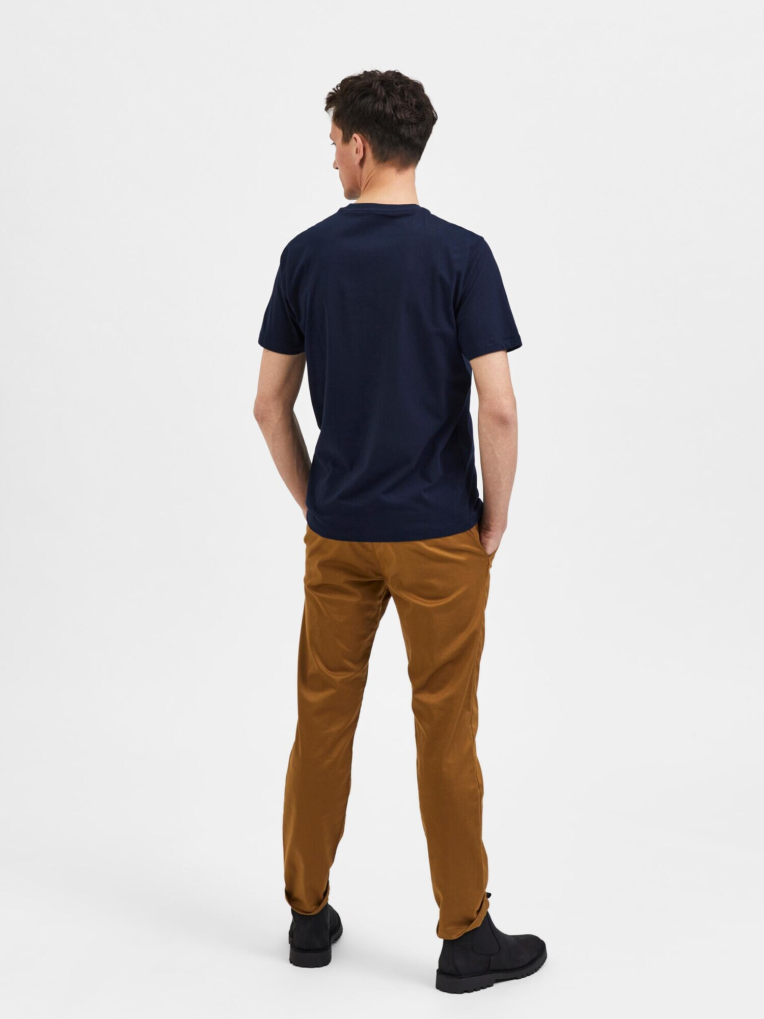 SELECTED HOMME Tricou 'LYON' bleumarin / corai - Pled.ro