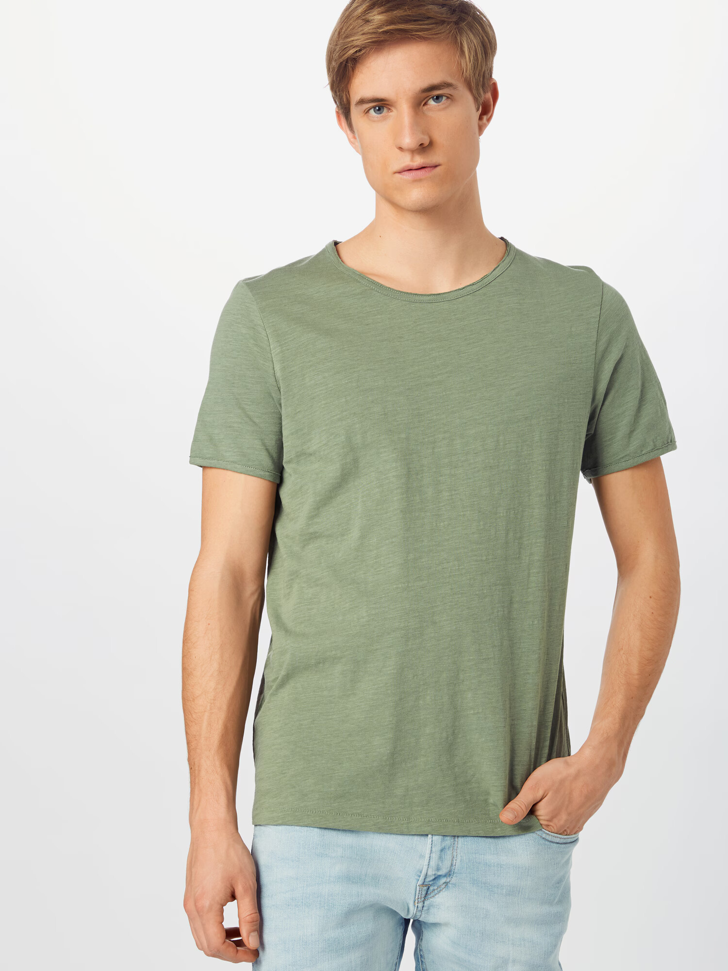 SELECTED HOMME Tricou 'Morgan' verde pastel - Pled.ro