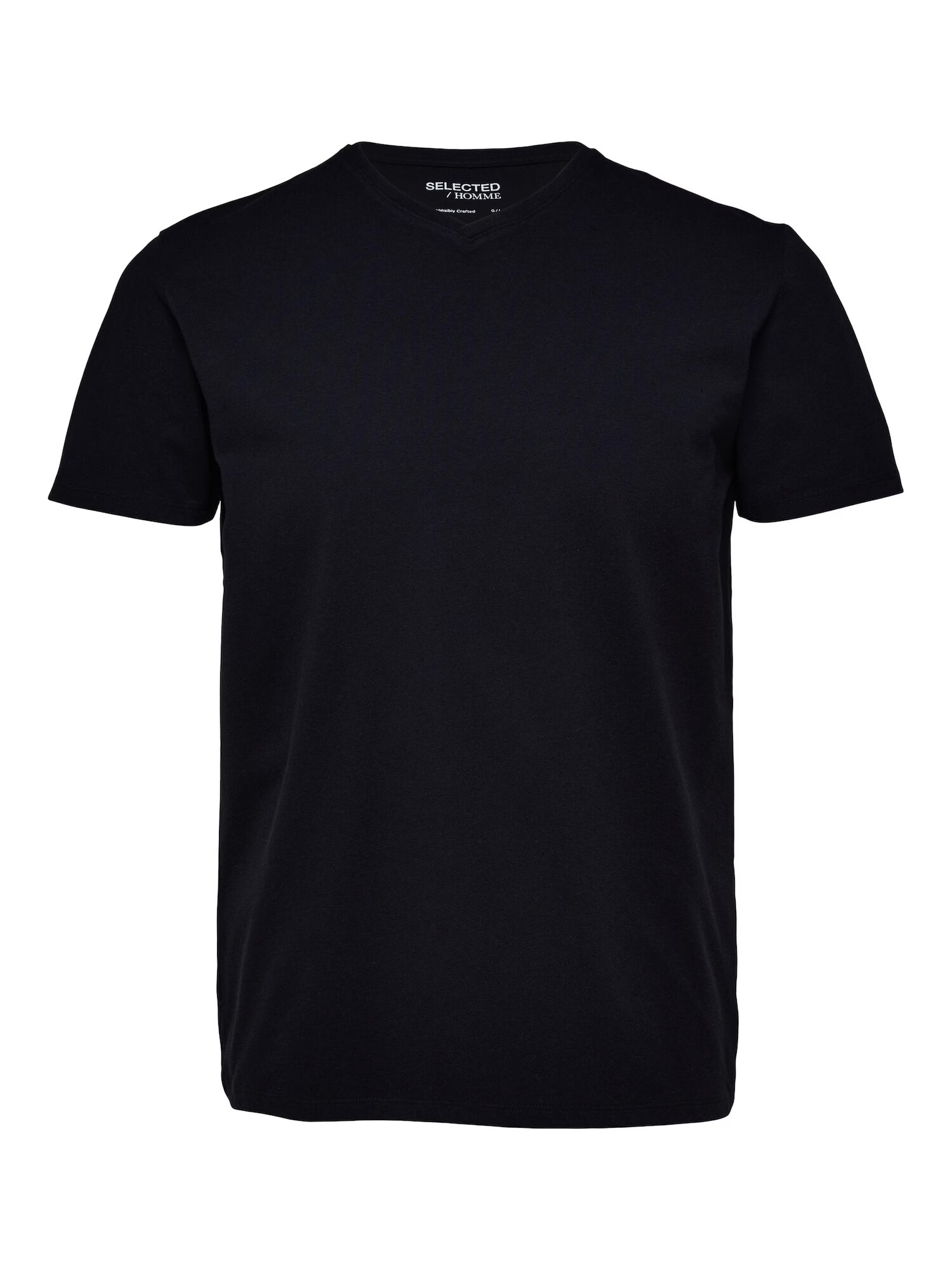 SELECTED HOMME Tricou negru - Pled.ro