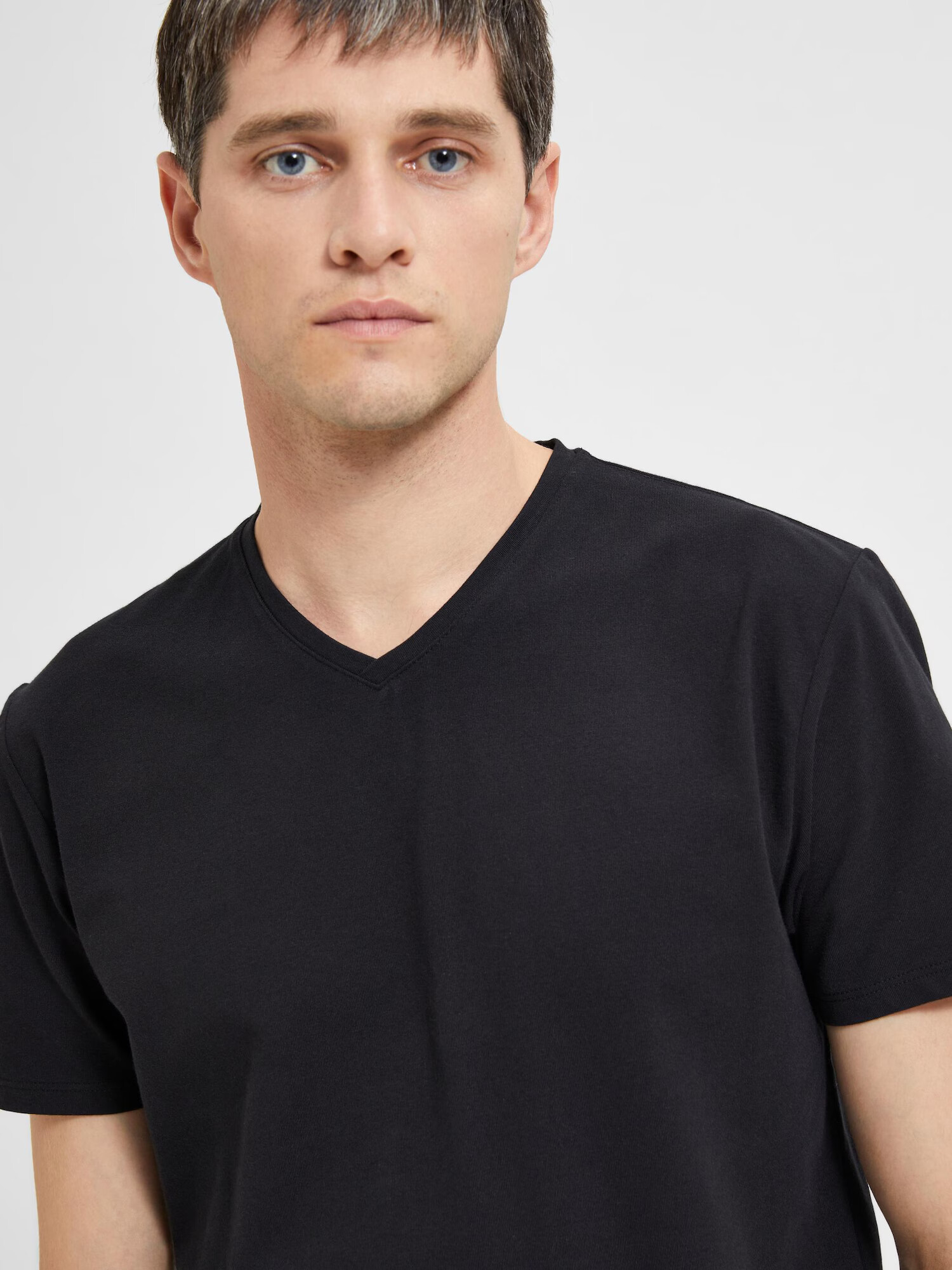 SELECTED HOMME Tricou negru - Pled.ro