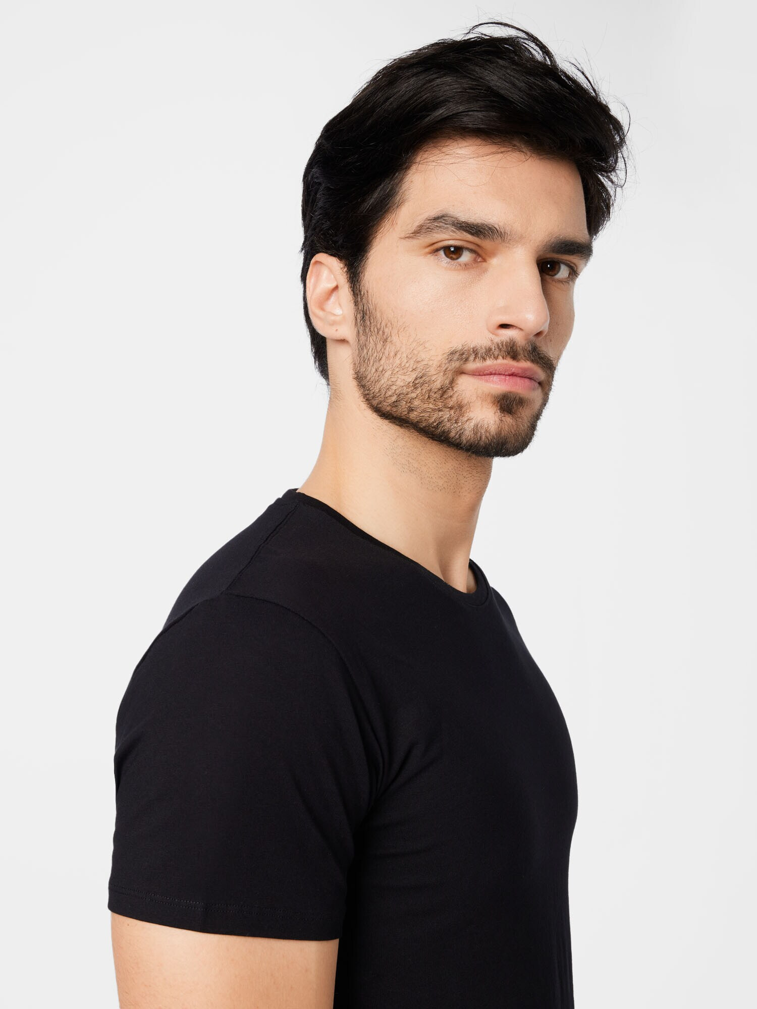 SELECTED HOMME Tricou negru - Pled.ro