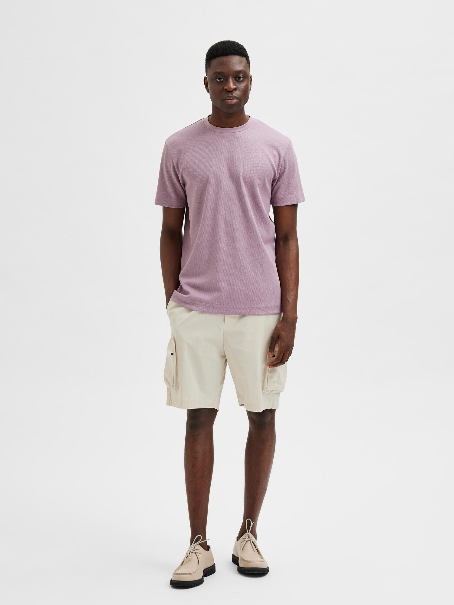 SELECTED HOMME Tricou mov pastel - Pled.ro