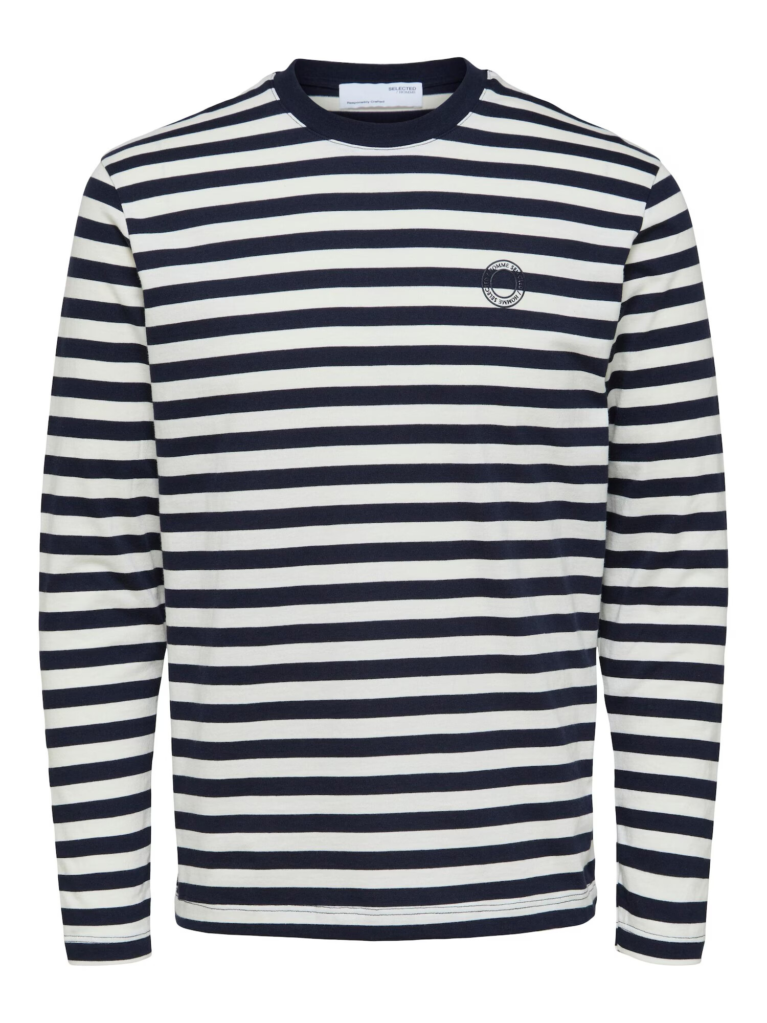 SELECTED HOMME Tricou 'Ricky' bleumarin / alb - Pled.ro