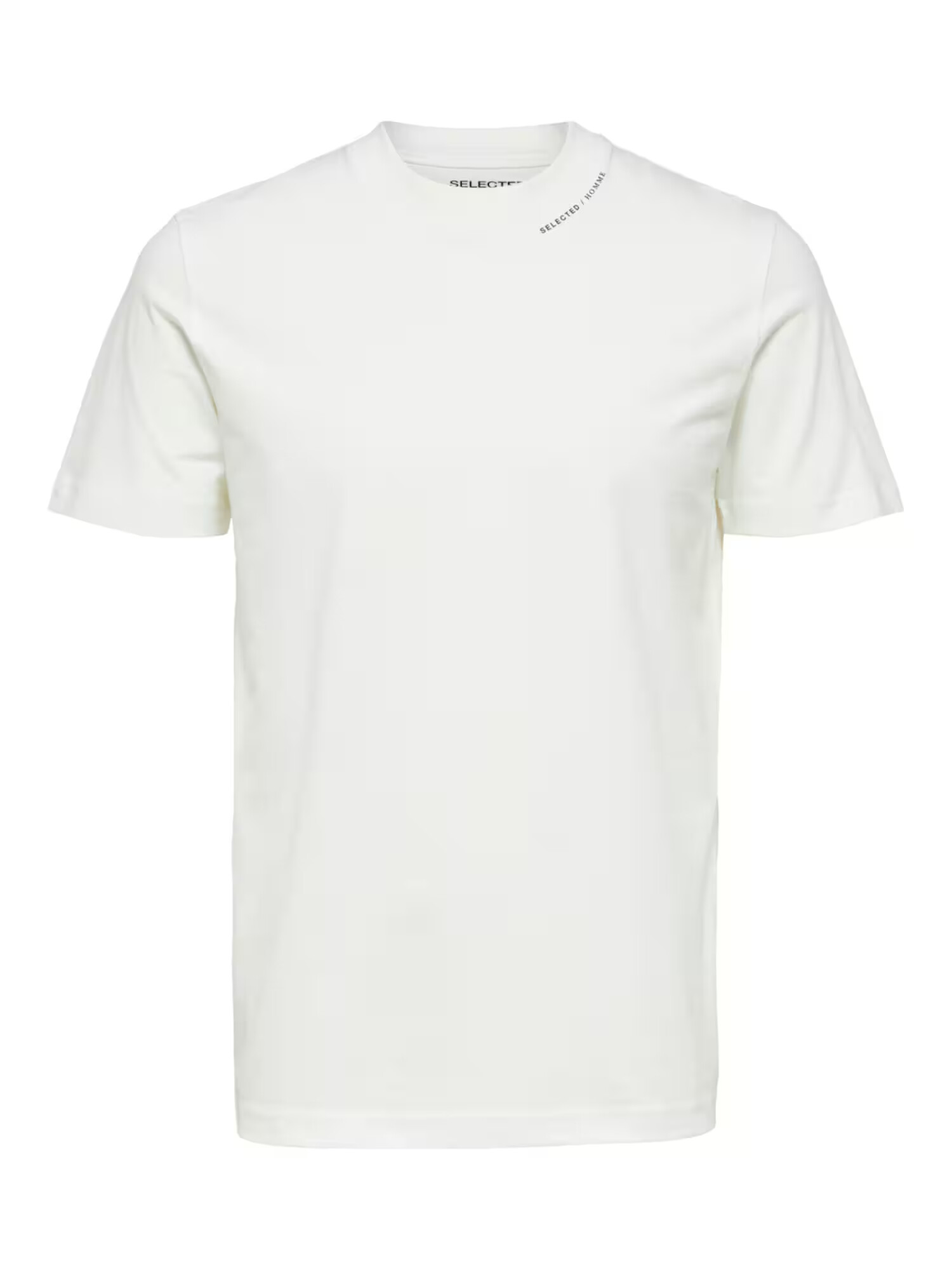 SELECTED HOMME Tricou 'SLHLEX PRINT SS O-NECK TEE W' alb - Pled.ro