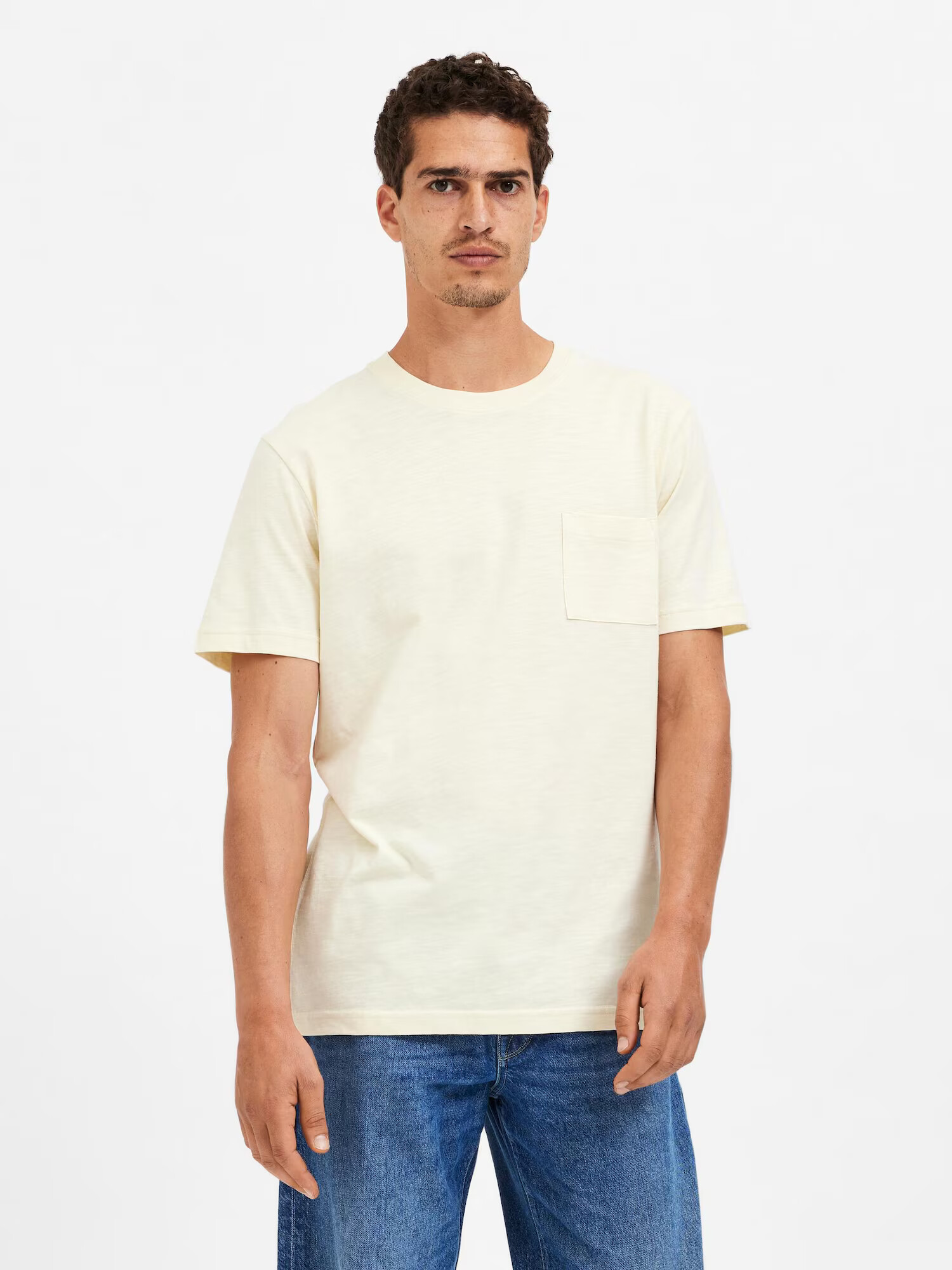 SELECTED HOMME Tricou 'Ted' galben pastel - Pled.ro