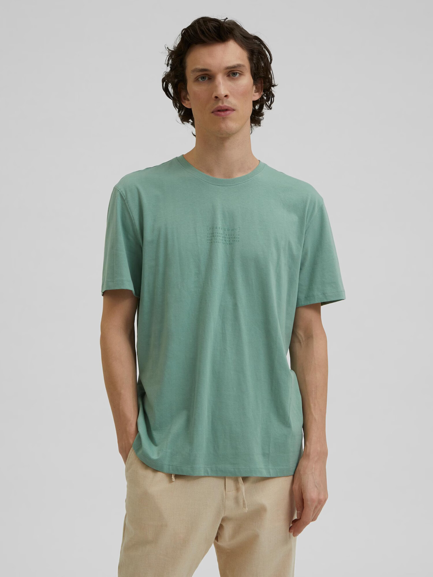 SELECTED HOMME Tricou 'Ventura' verde pastel - Pled.ro