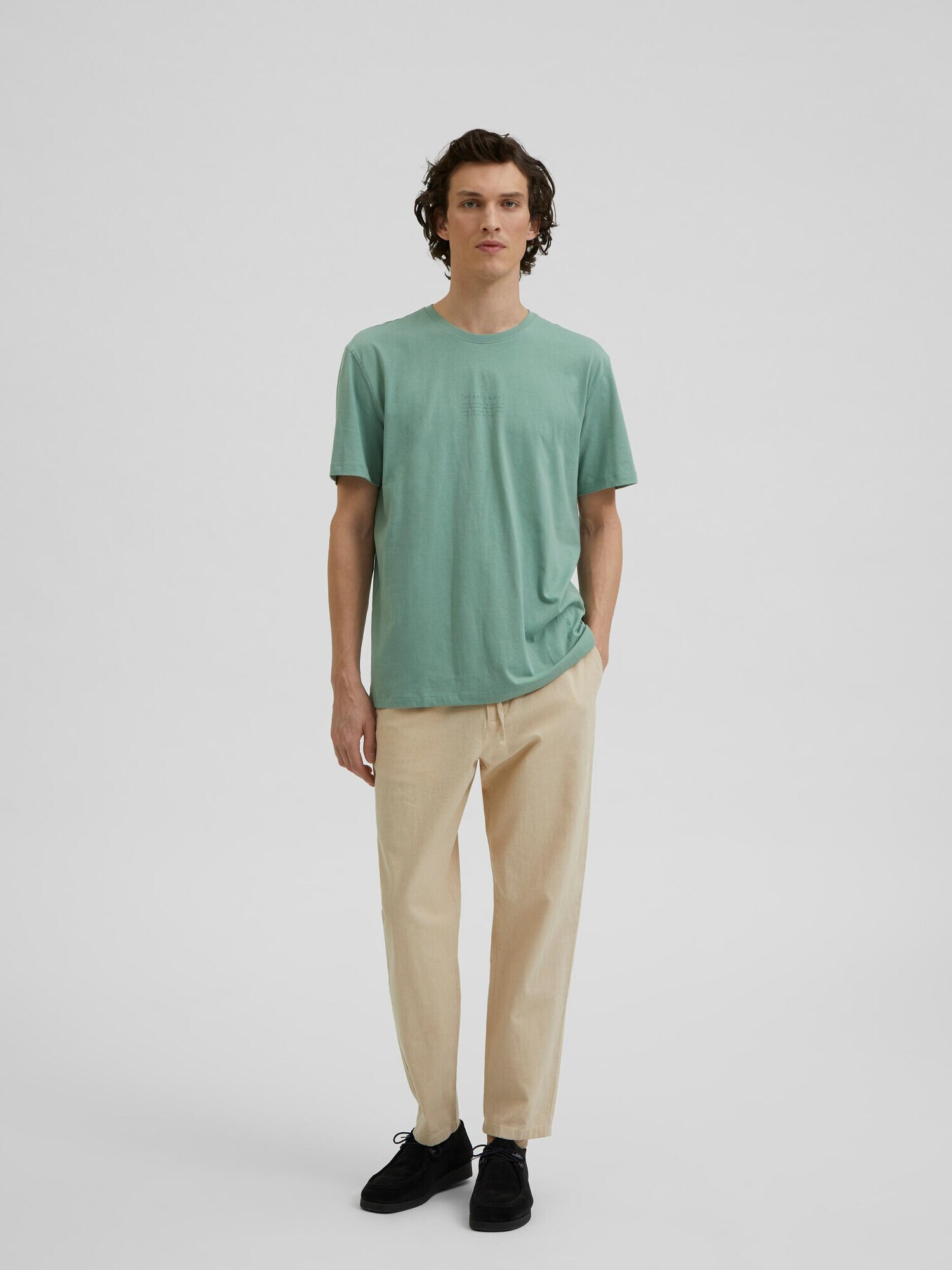 SELECTED HOMME Tricou 'Ventura' verde pastel - Pled.ro