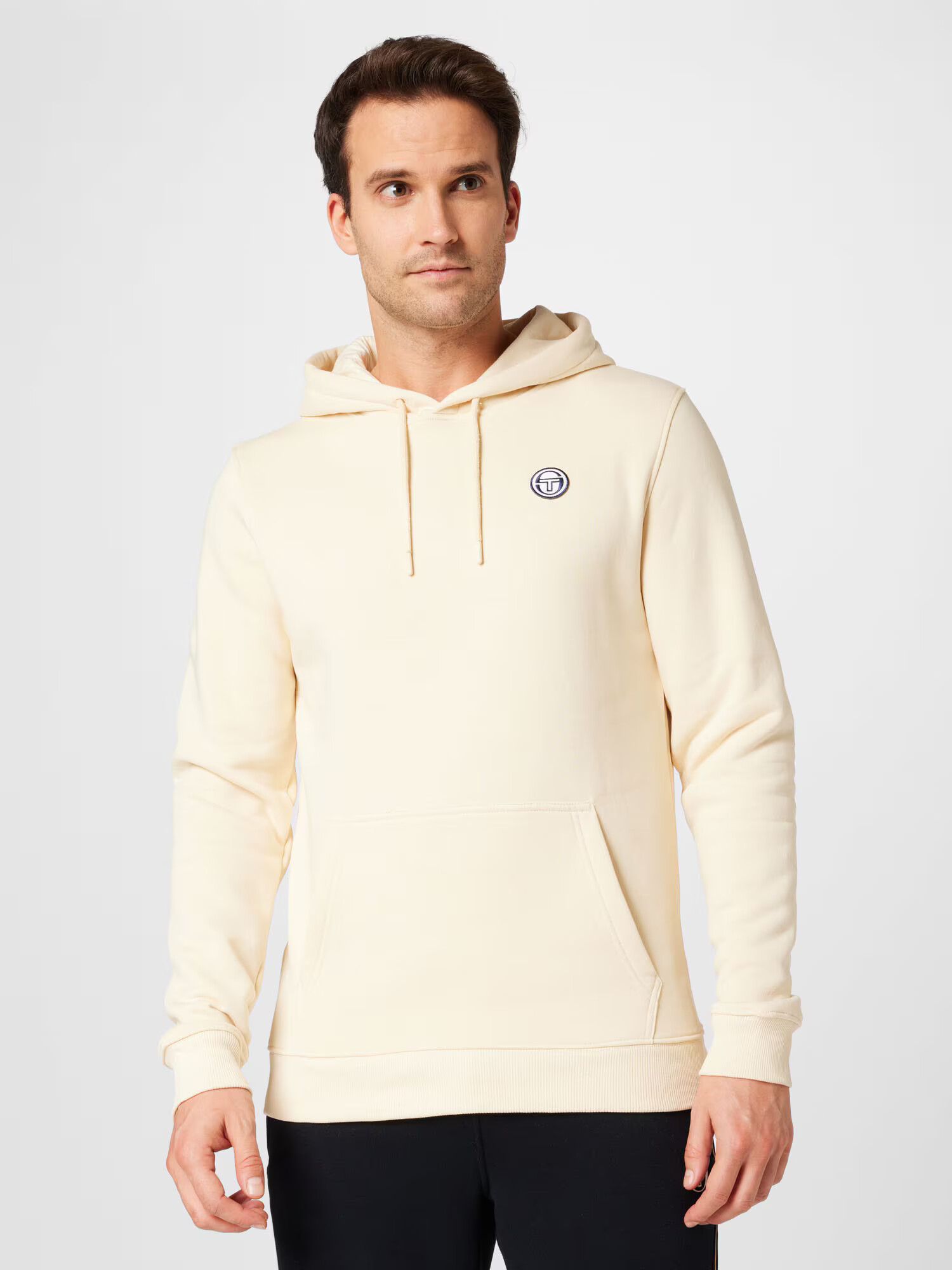 Sergio Tacchini Bluză de molton 'LORENZO' bej / negru / alb - Pled.ro